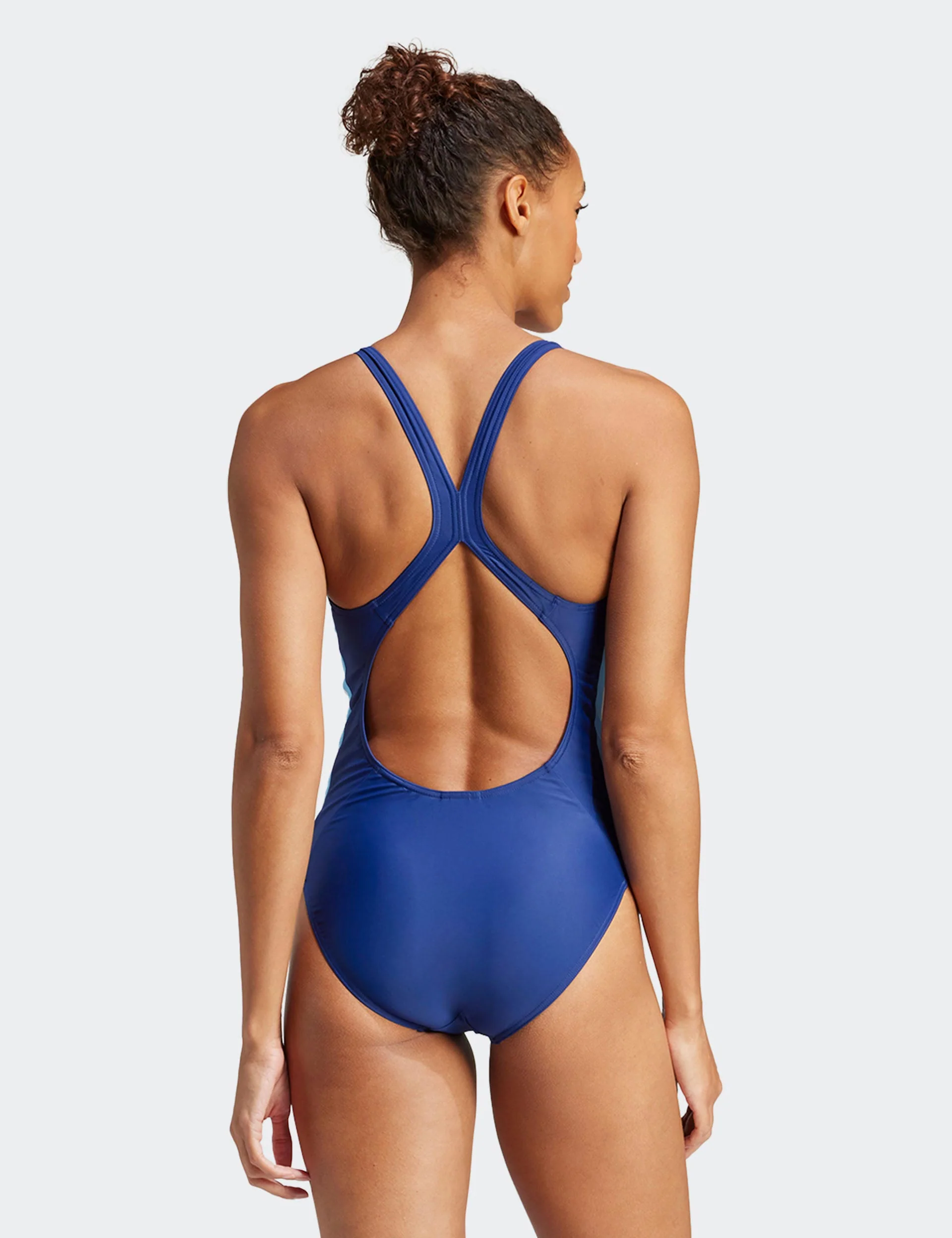 3-Stripes Colorblock Swimsuit - Dark Blue/Blue Burst - Image 3