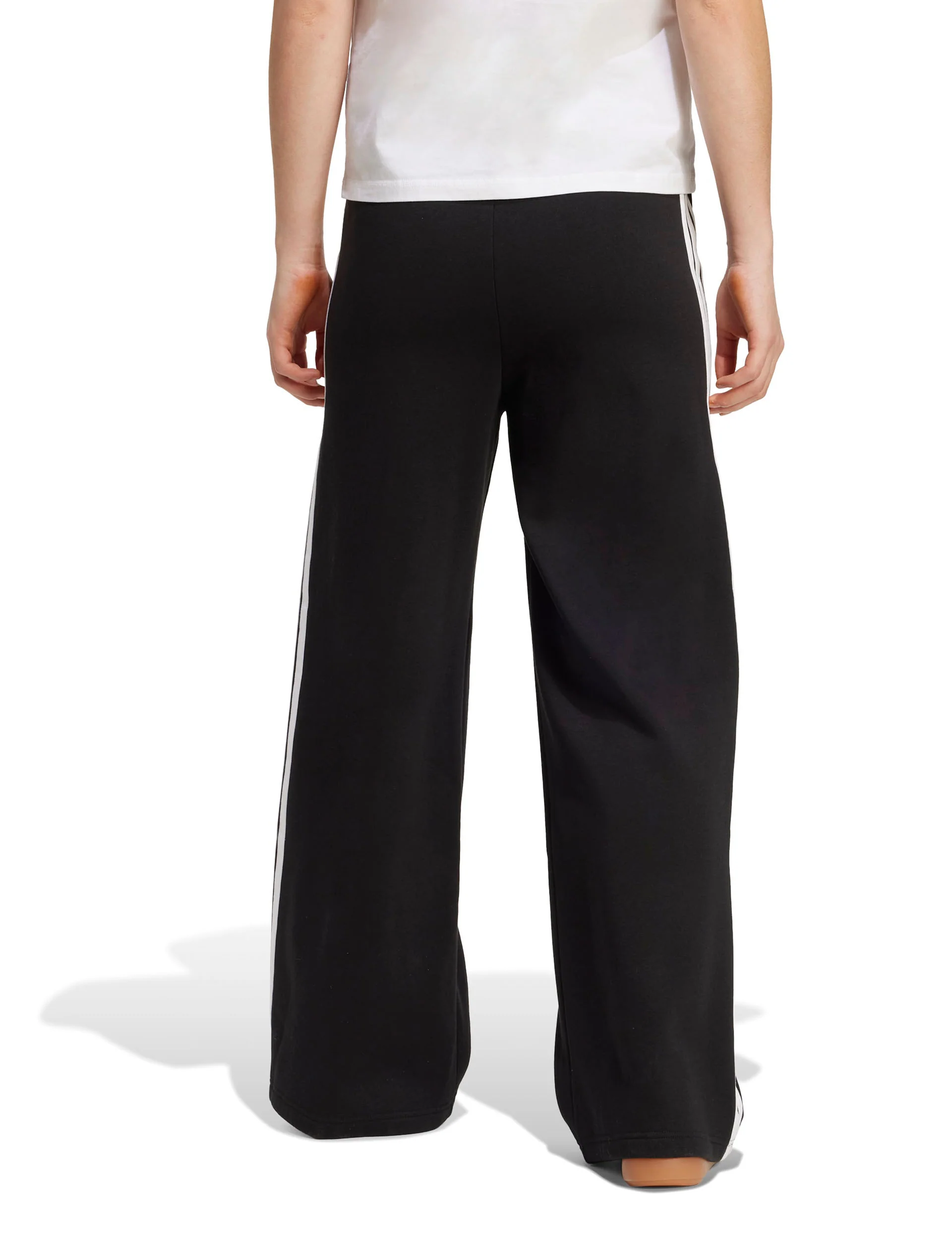3-Stripes Fleece Wide Pant - Black - Image 2