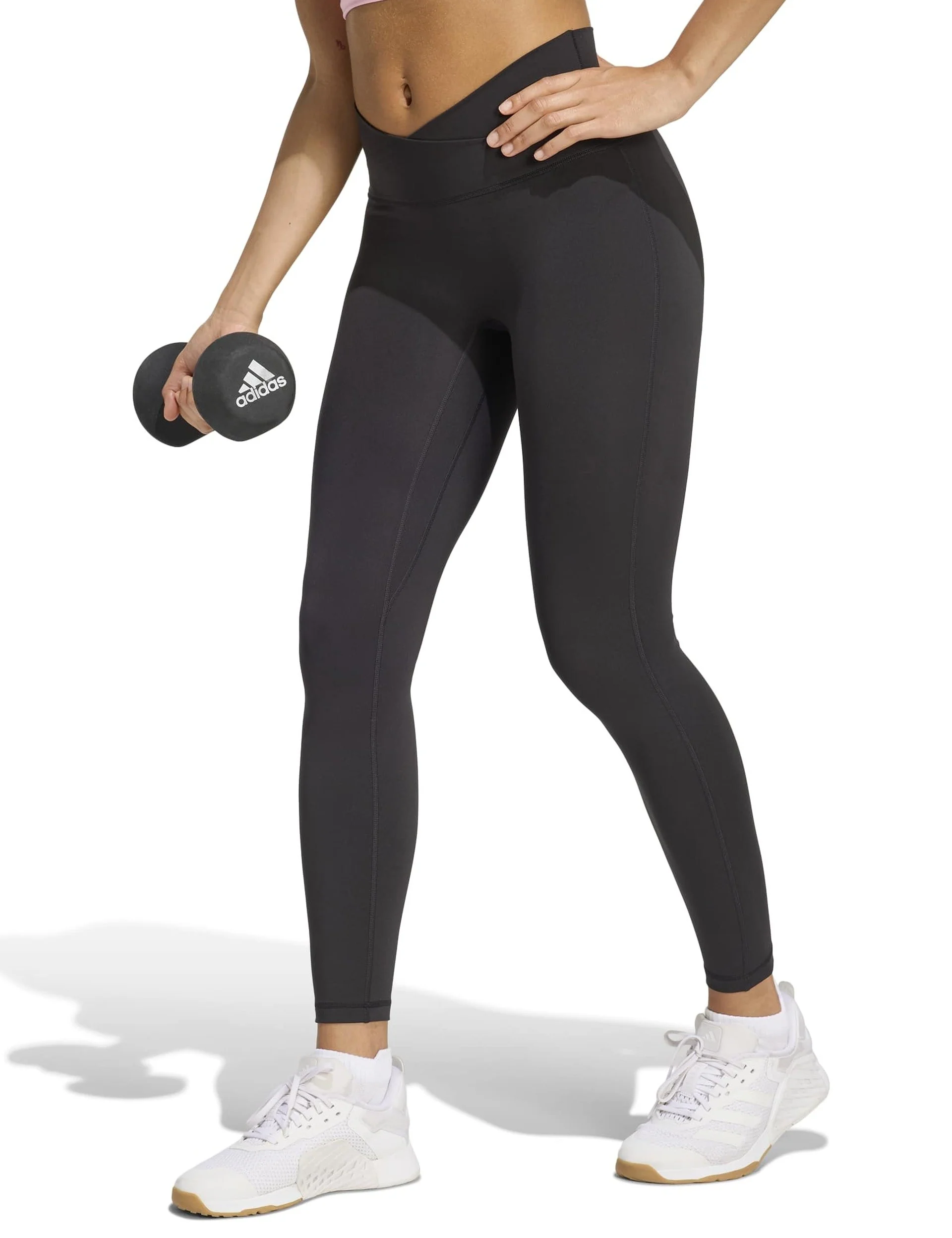 3 Stripes Studio All Me 7/8 X-Over Leggings - Black
