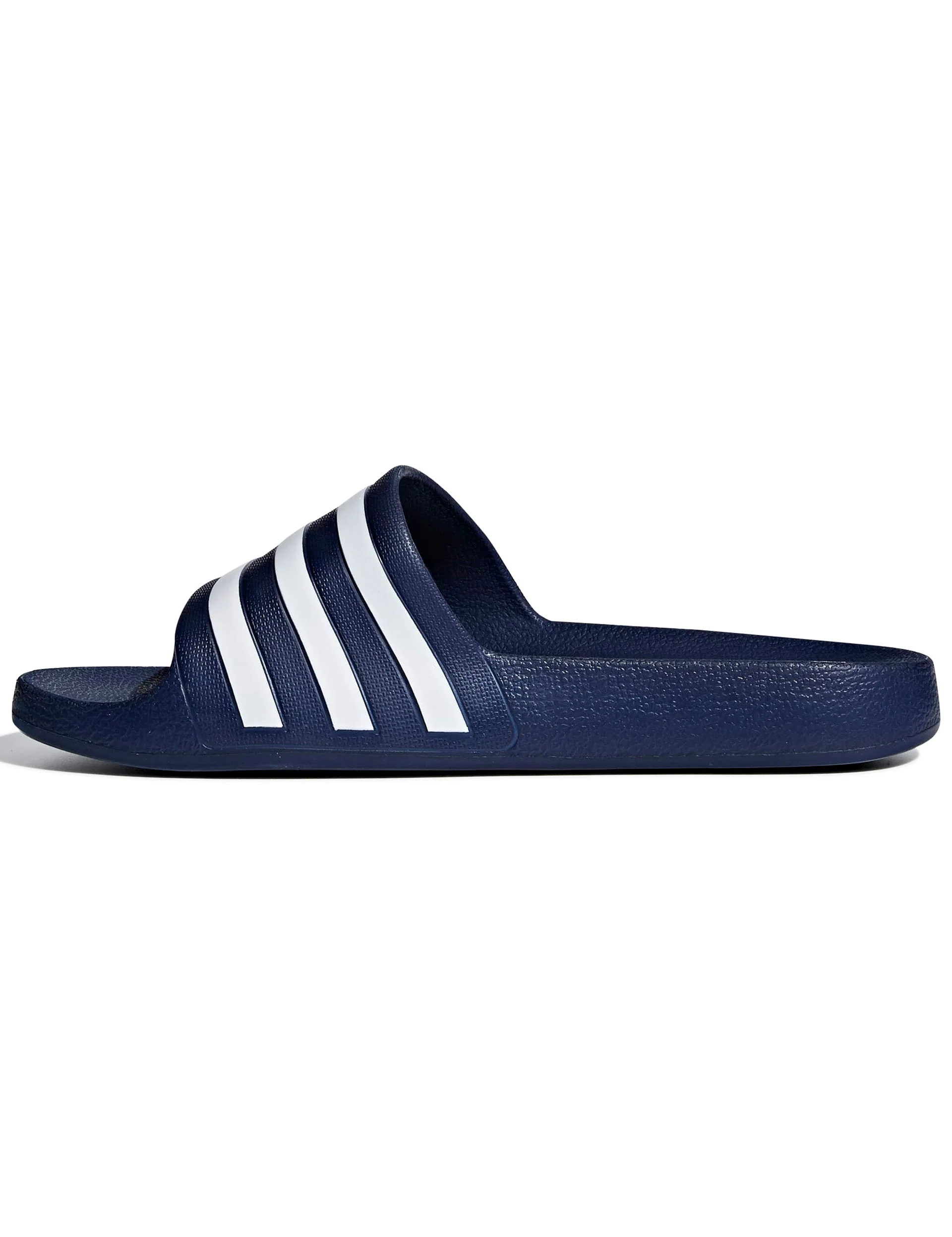 Adilette Aqua Slides - Dark Blue/Cloud White - Image 3