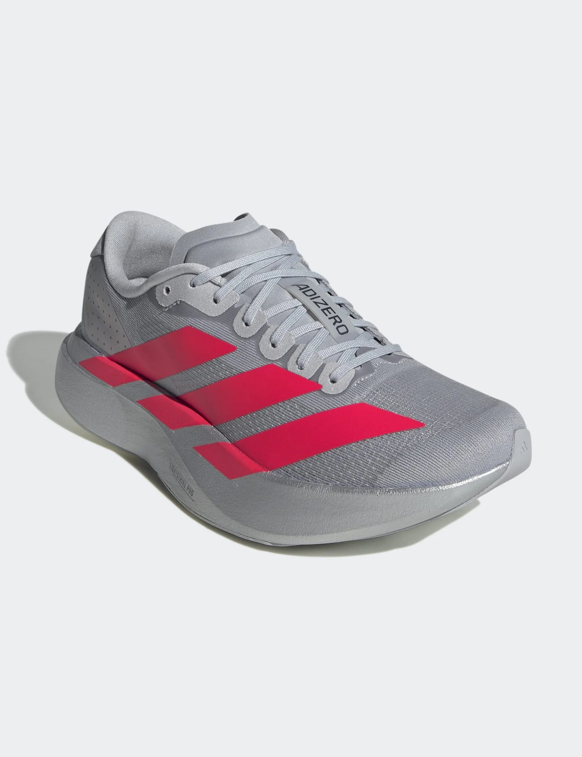 Adizero EVO SL Shoes - Silver Metallic/Lucid Red/Iron Metallic - Image 3