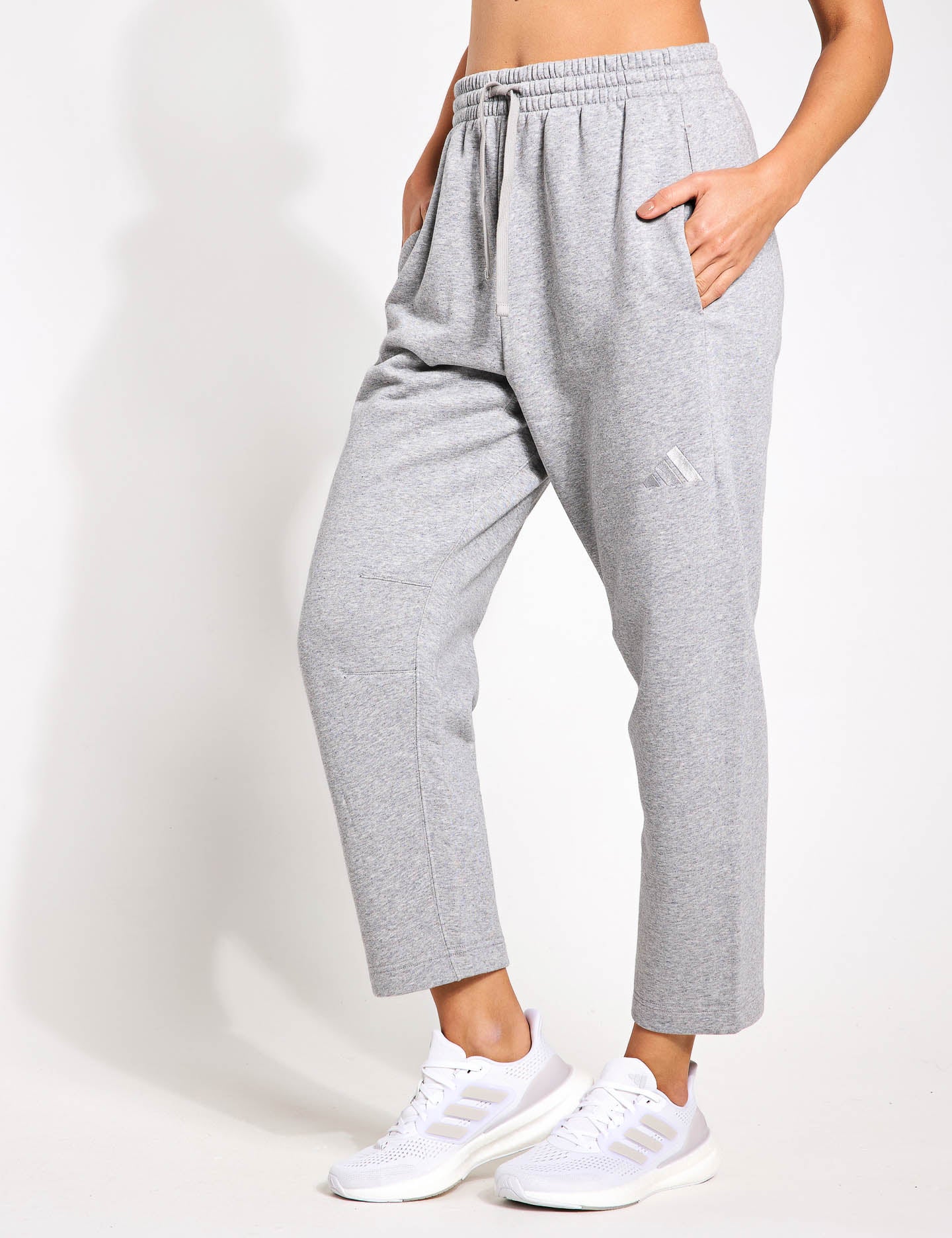 ALL SZN Fleece Barrel Leg Joggers - Medium Grey Heather - Image 3