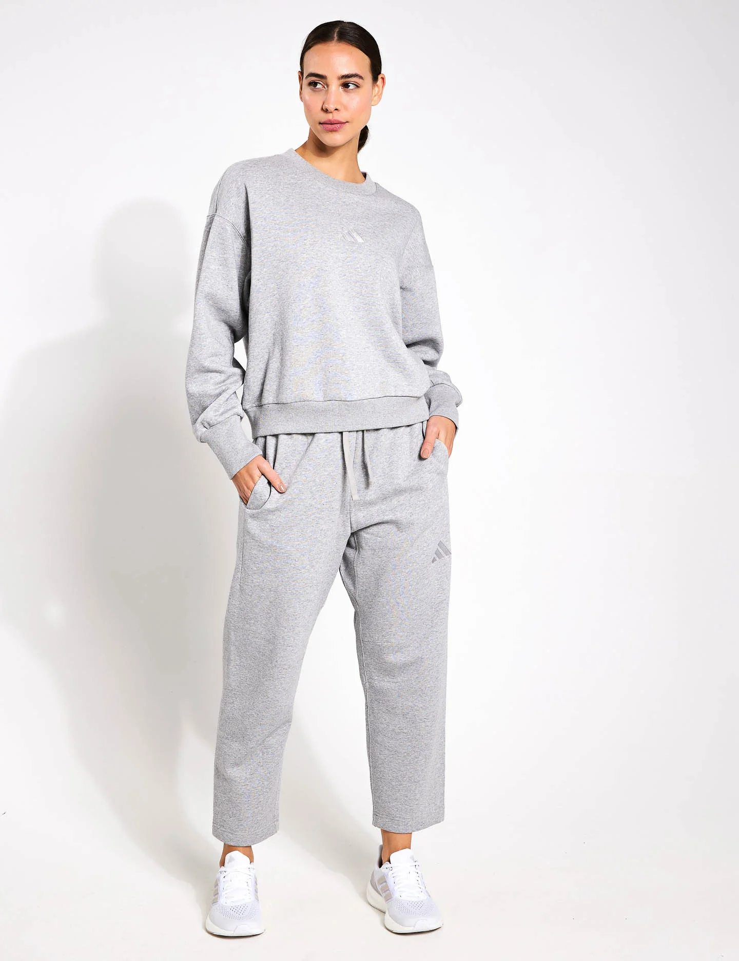 ALL SZN Fleece Barrel Leg Joggers - Medium Grey Heather - Image 4