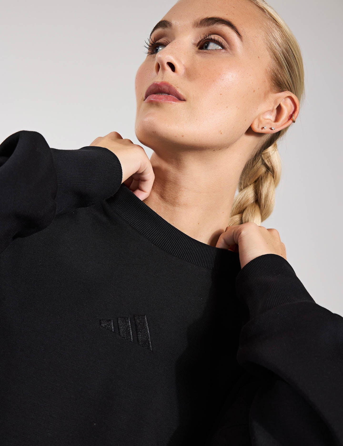 ALL SZN Fleece Loose Sweatshirt - Black - Image 3