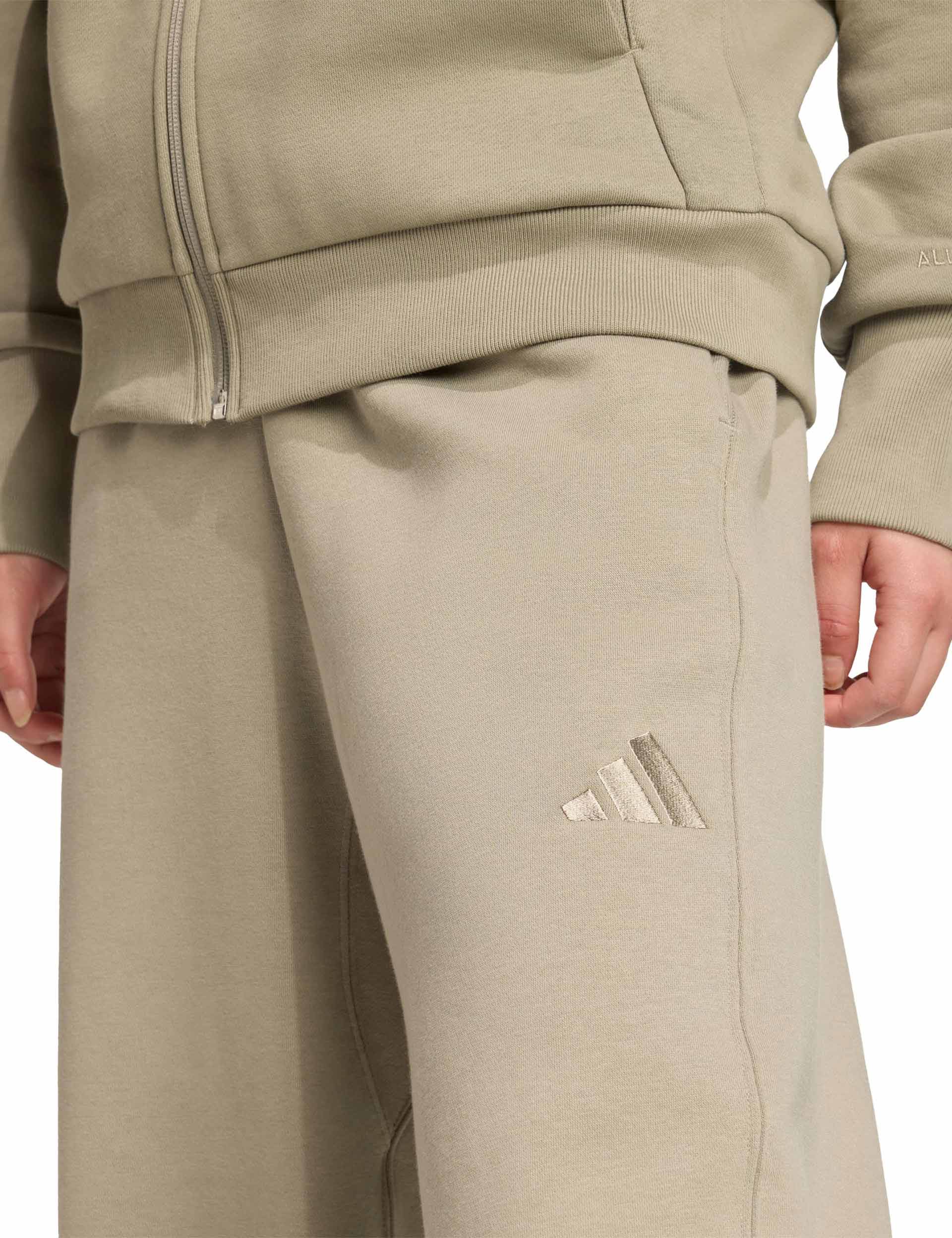 ALL SZN Fleece Loose Wide-Leg Pants - Silver Pebble - Image 3