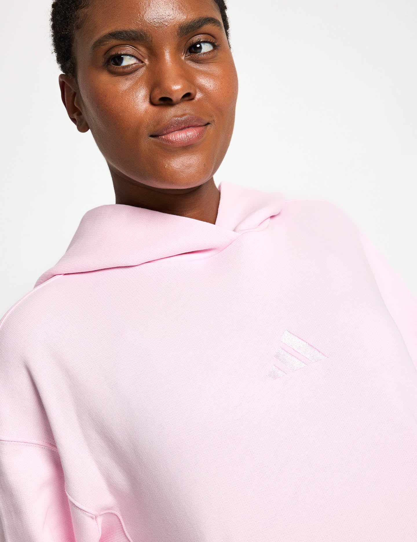 ALL SZN French Terry Loose Hoodie - Clear Pink - Image 3