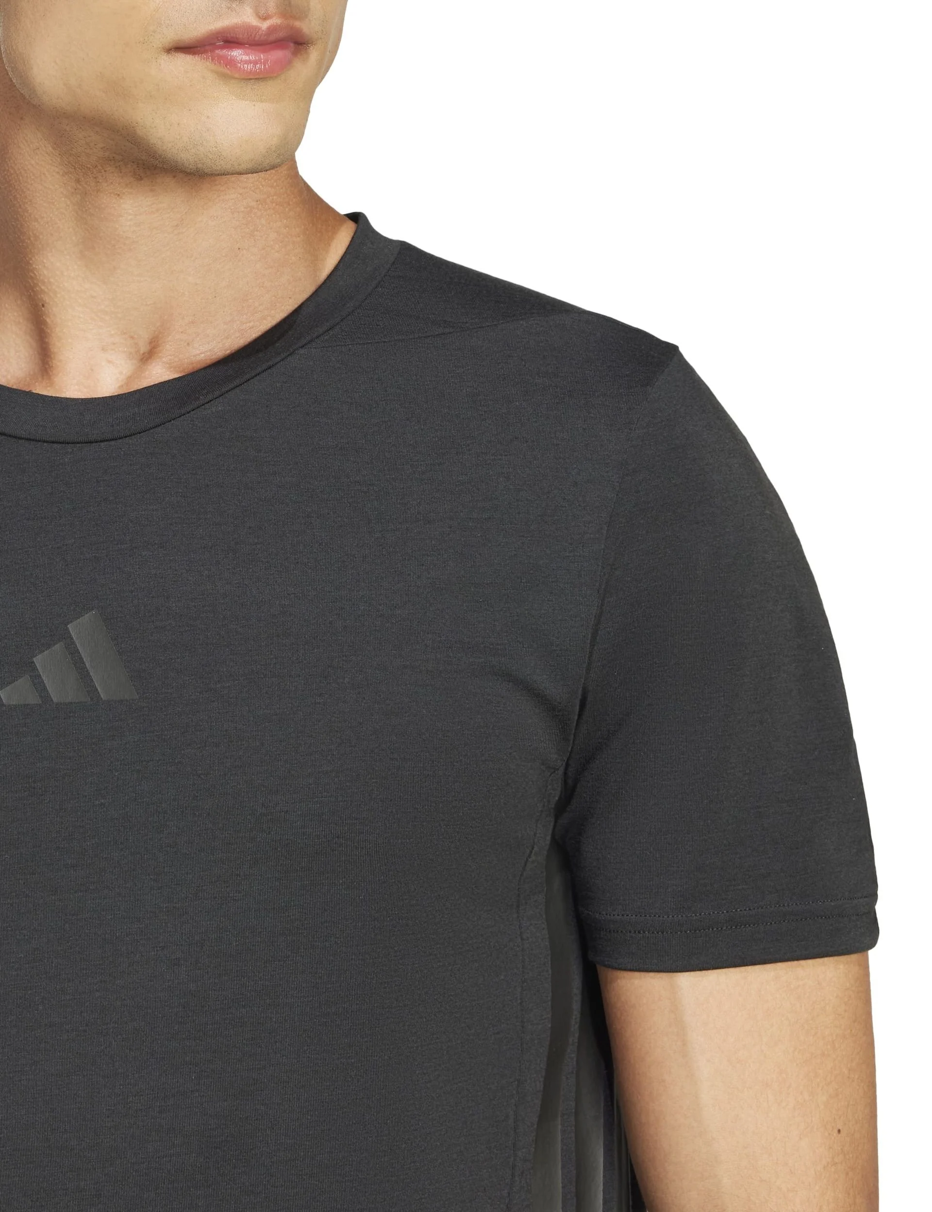 Designed 4 Training 3-Stripes Tee - Black/Black - Image 3