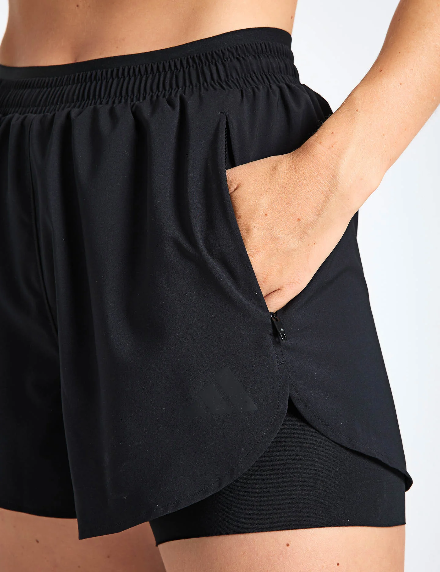 D4T Workout Go To 2in1 Shorts - Black - Image 3