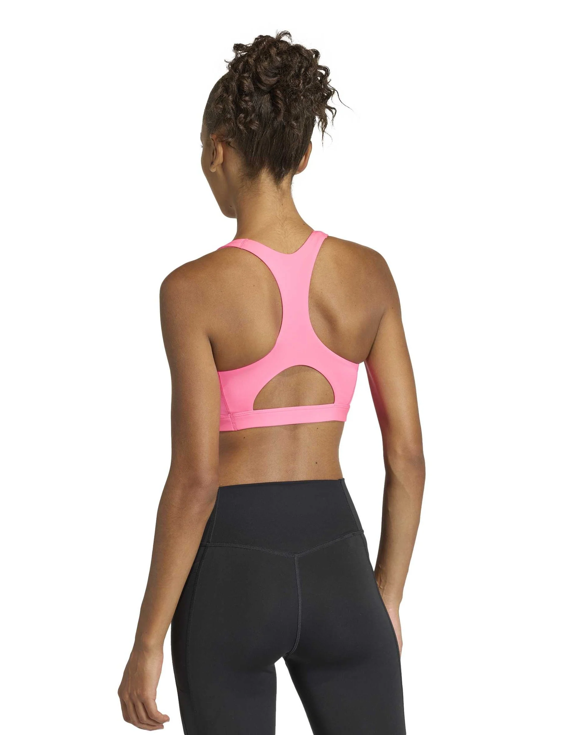 Optime Essentials Workout Medium Support Bra - Lucid Pink - Image 2