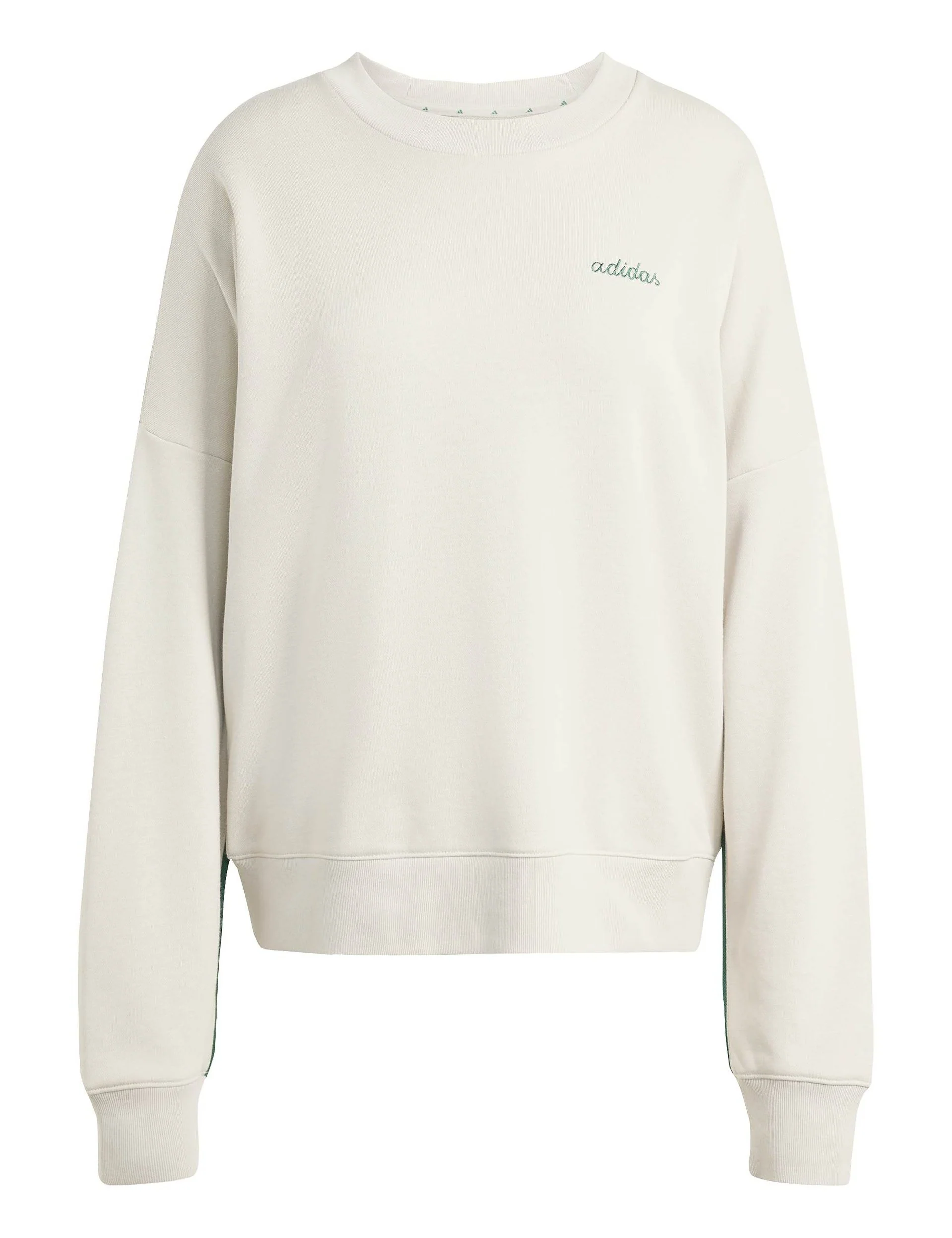 Seasonal Essentials Colorpop Sweatshirt with Embroidered Graphic - Wonder Alumina/Collegiate Green - Image 7