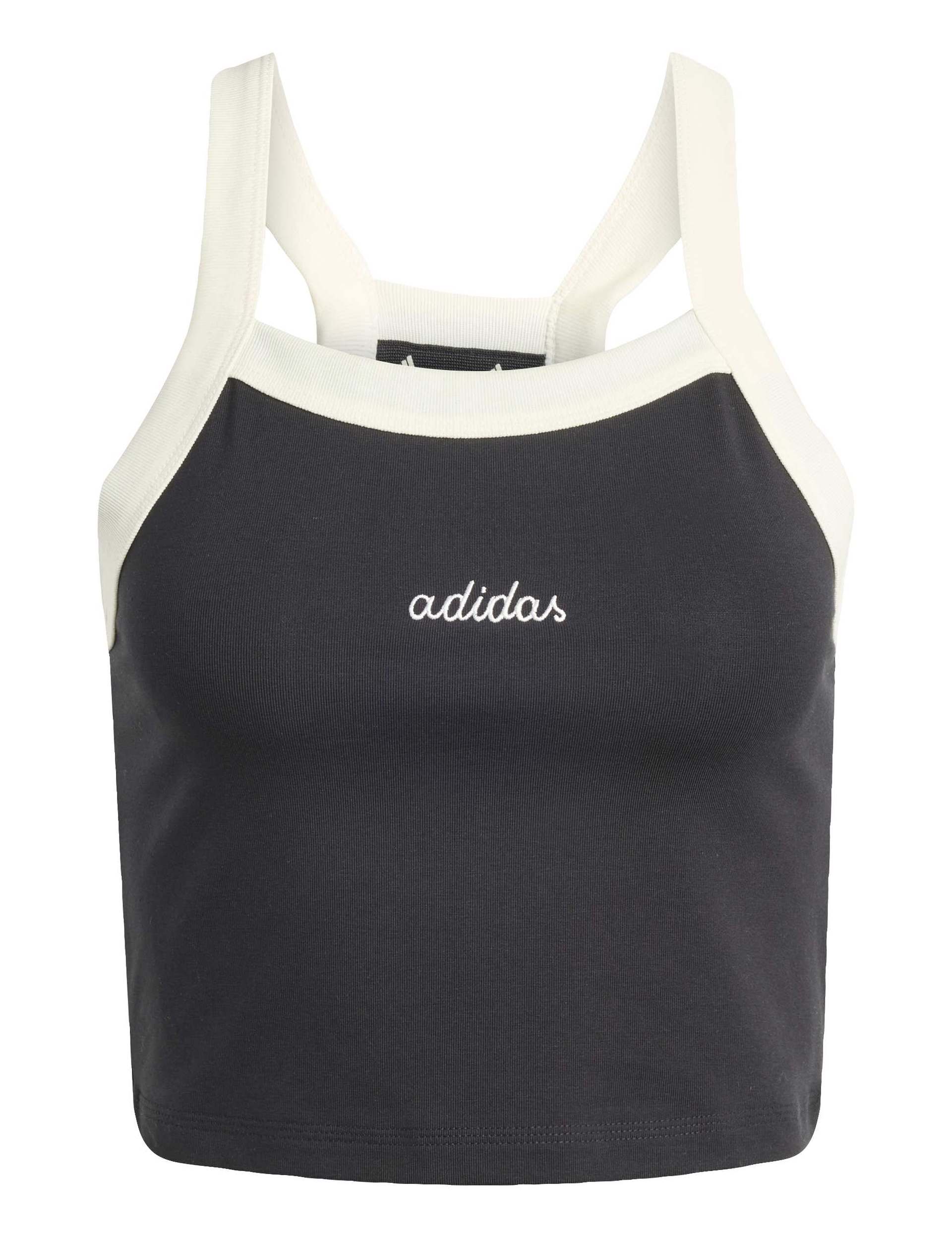 Seasonal Essentials Colorpop Tank with Embroidered Graphic - Black/Off White - Image 7