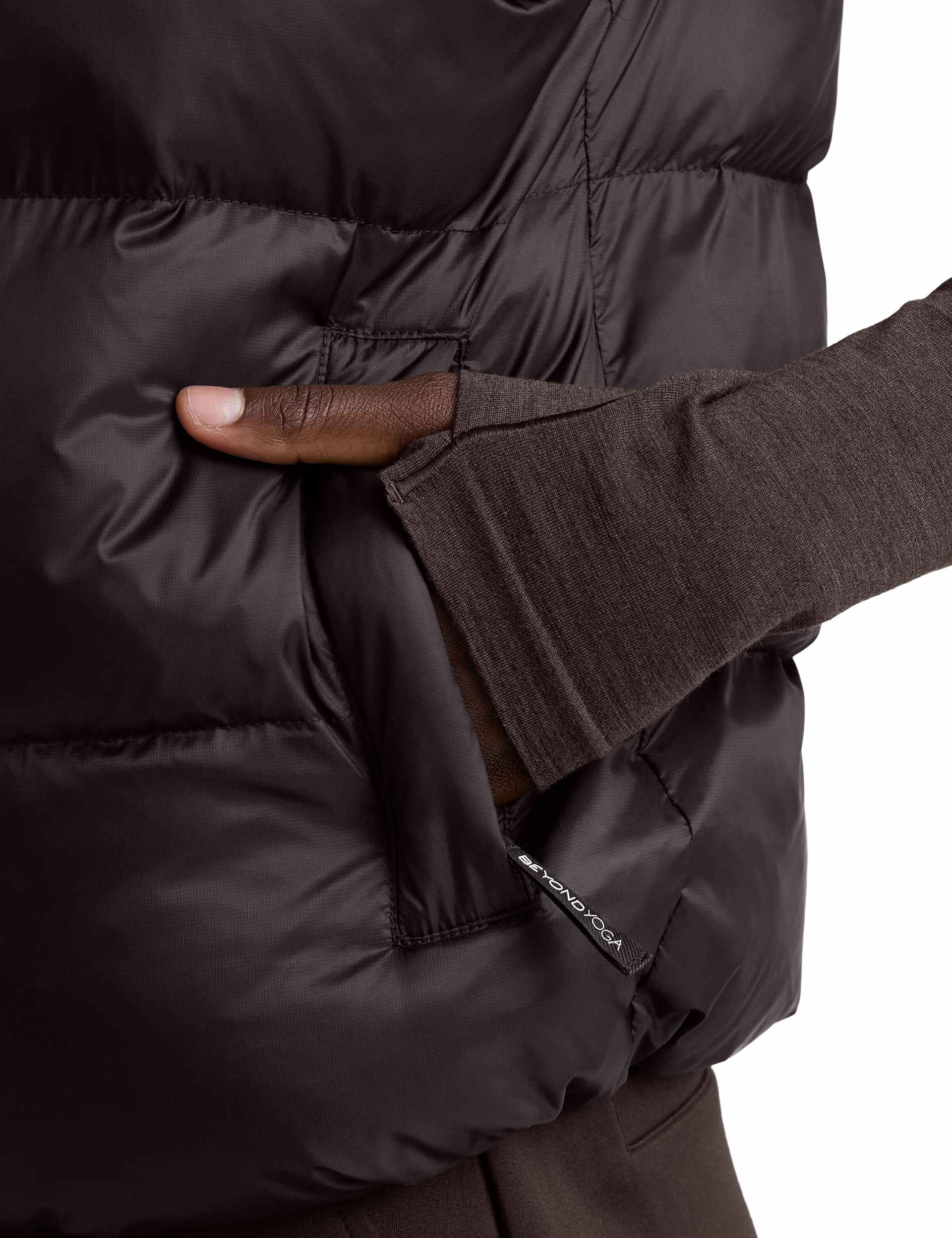 Big Cozy Puffer Vest - Dark Chocolate - Image 5