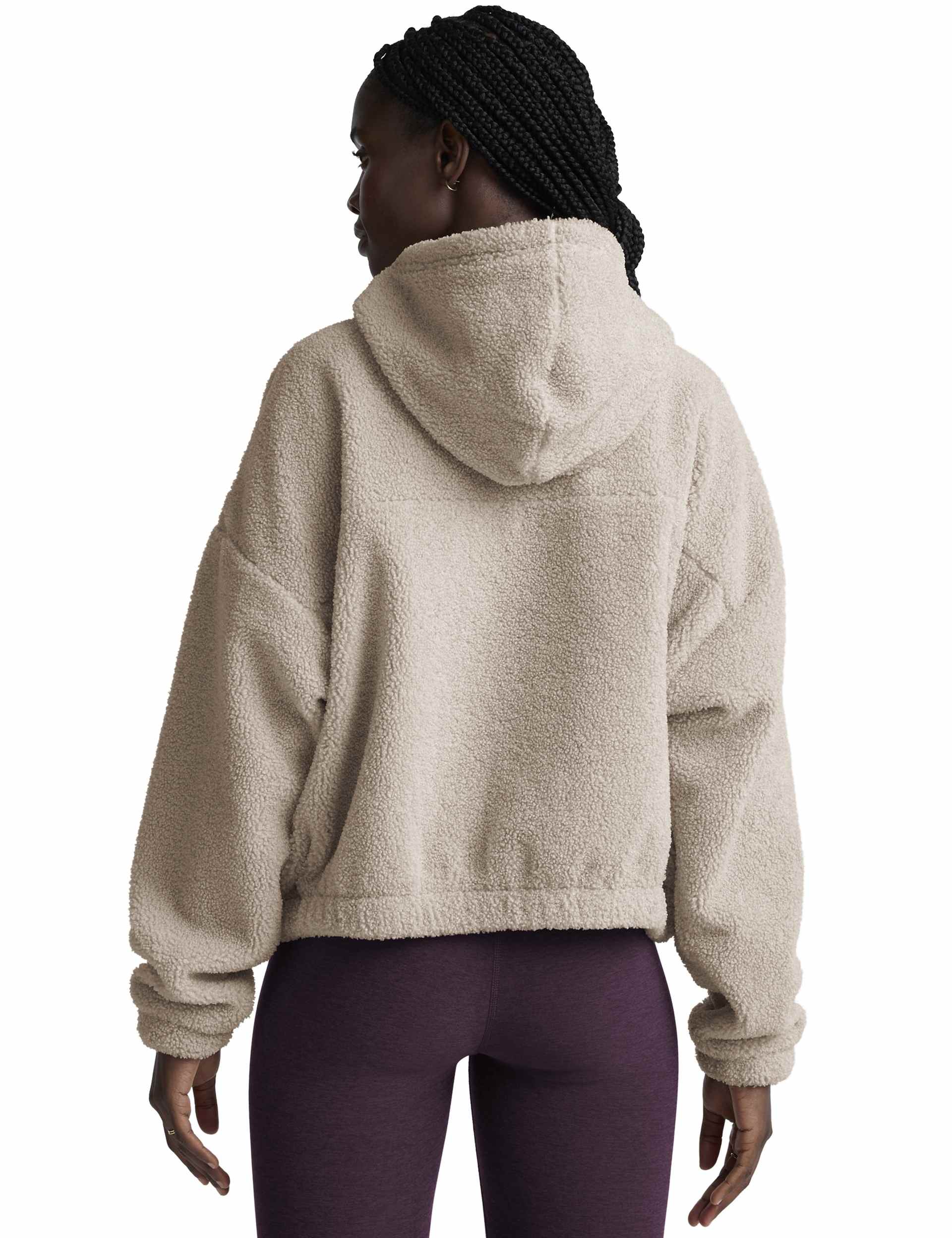 Boucle Fleece Hooded Pullover - Nude Tint Heather - Image 2
