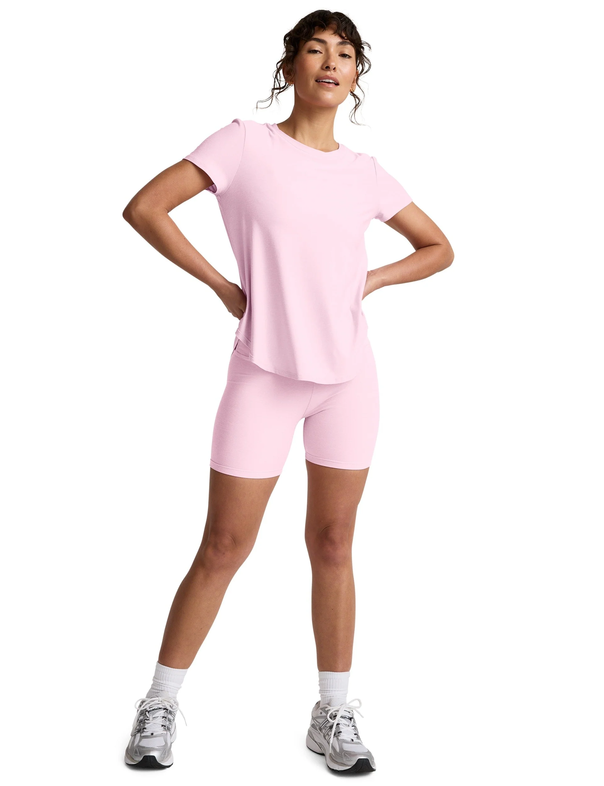 Featherweight On The Down Low Tee - Frosty Pink Heather - Image 4