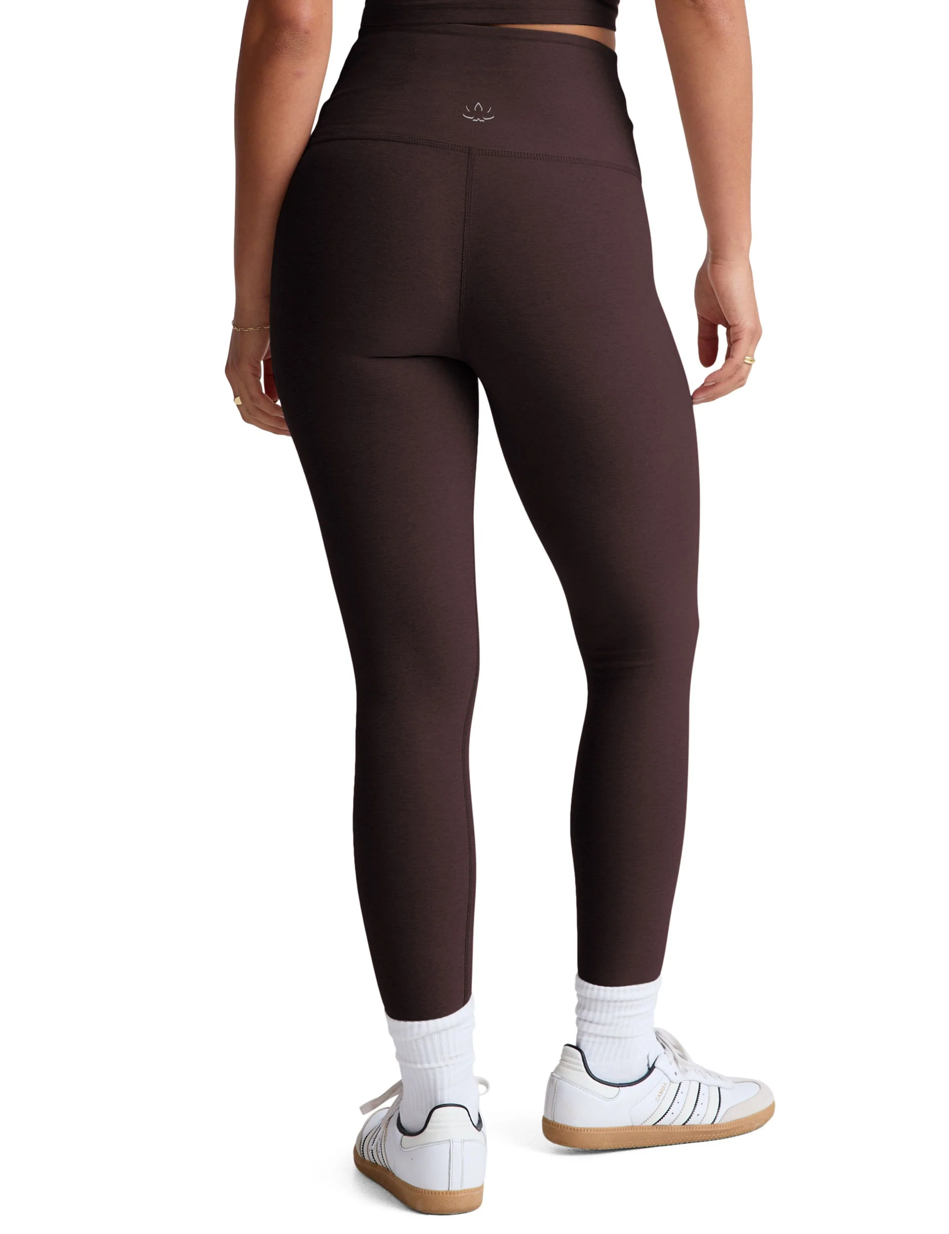 Spacedye At Your Leisure High Waisted Midi Legging - Dark Chocolate Heather - Image 3
