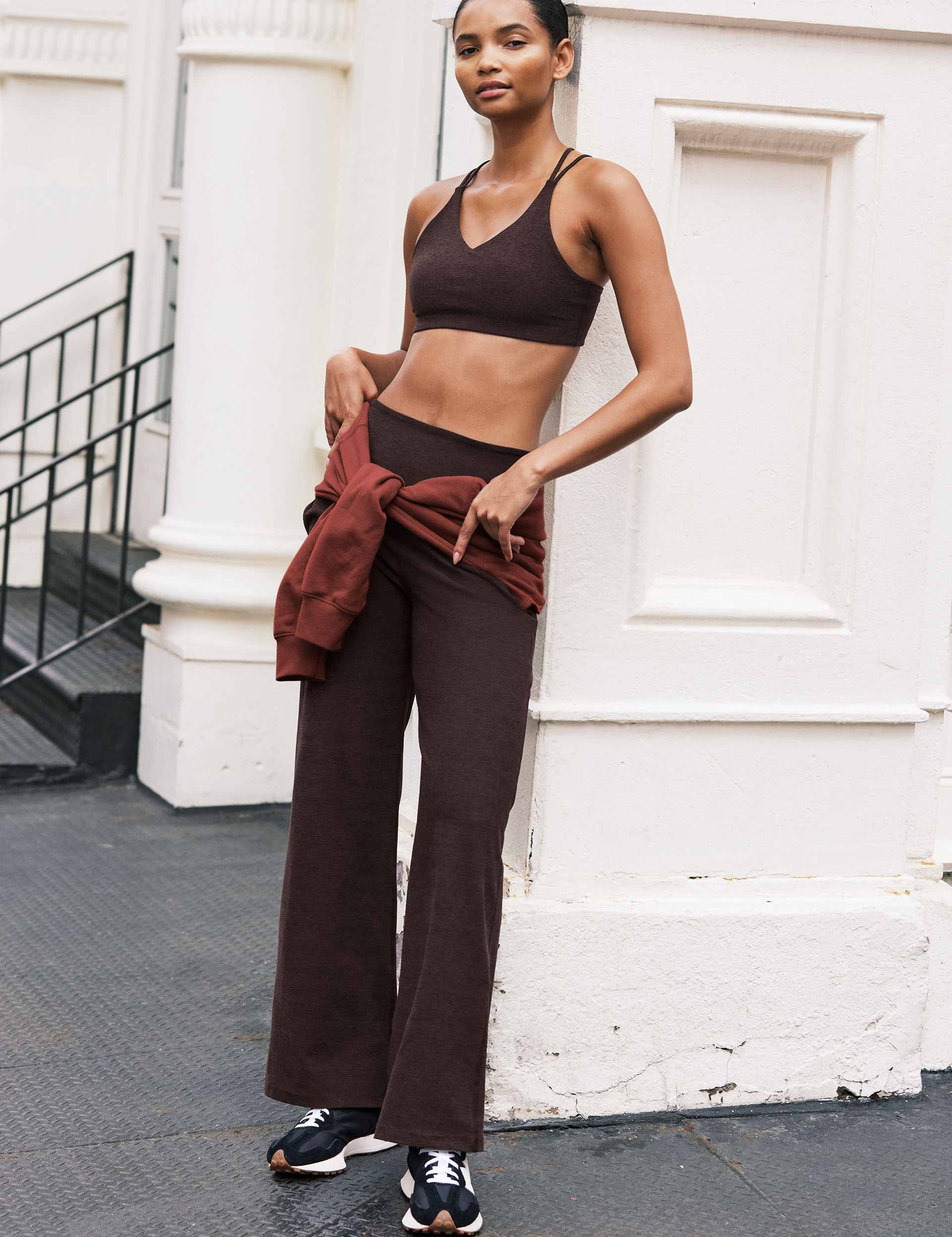 Spacedye Laid Back Wide Leg Pant - Dark Chocolate Heather - Image 3