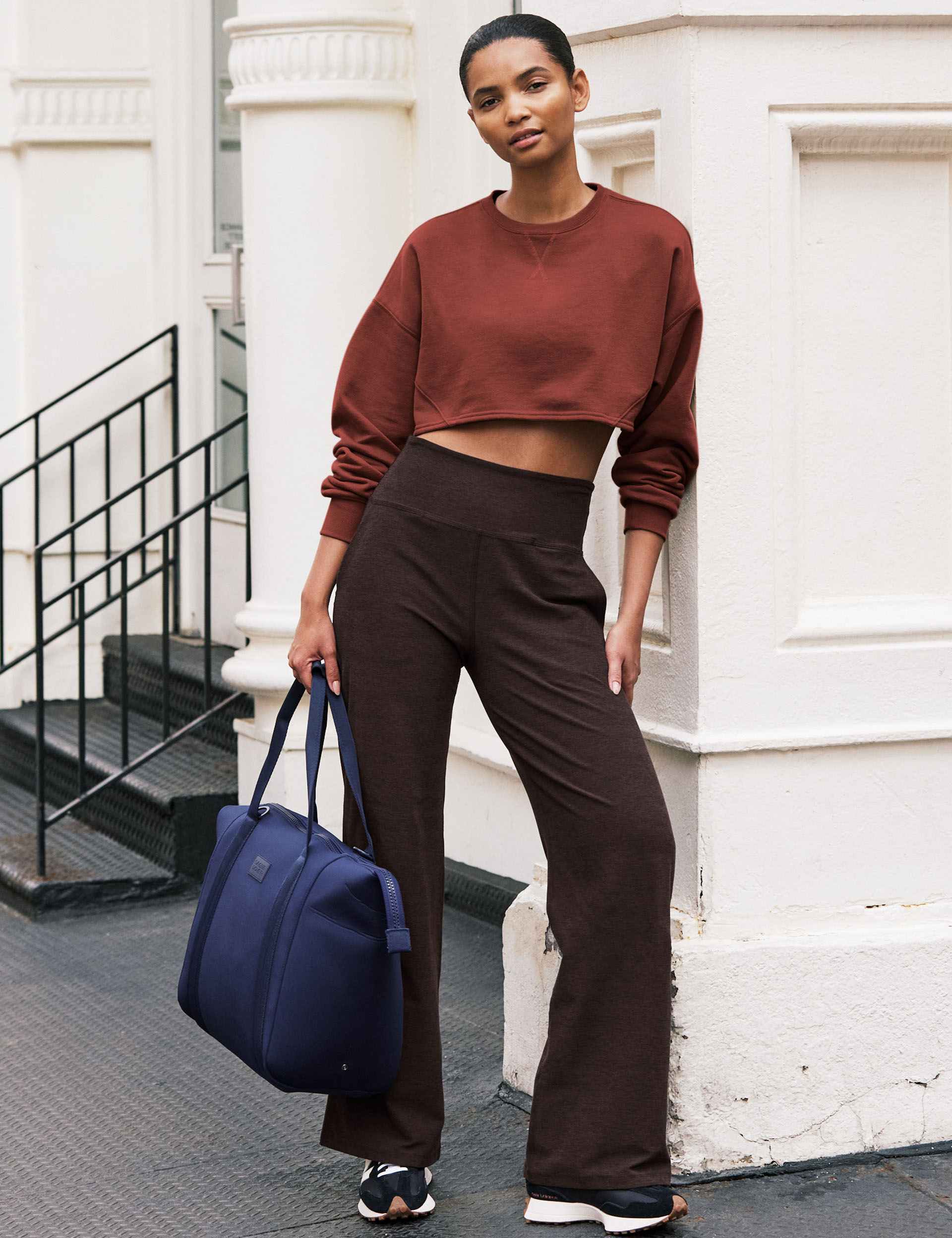 Spacedye Laid Back Wide Leg Pant - Dark Chocolate Heather - Image 4