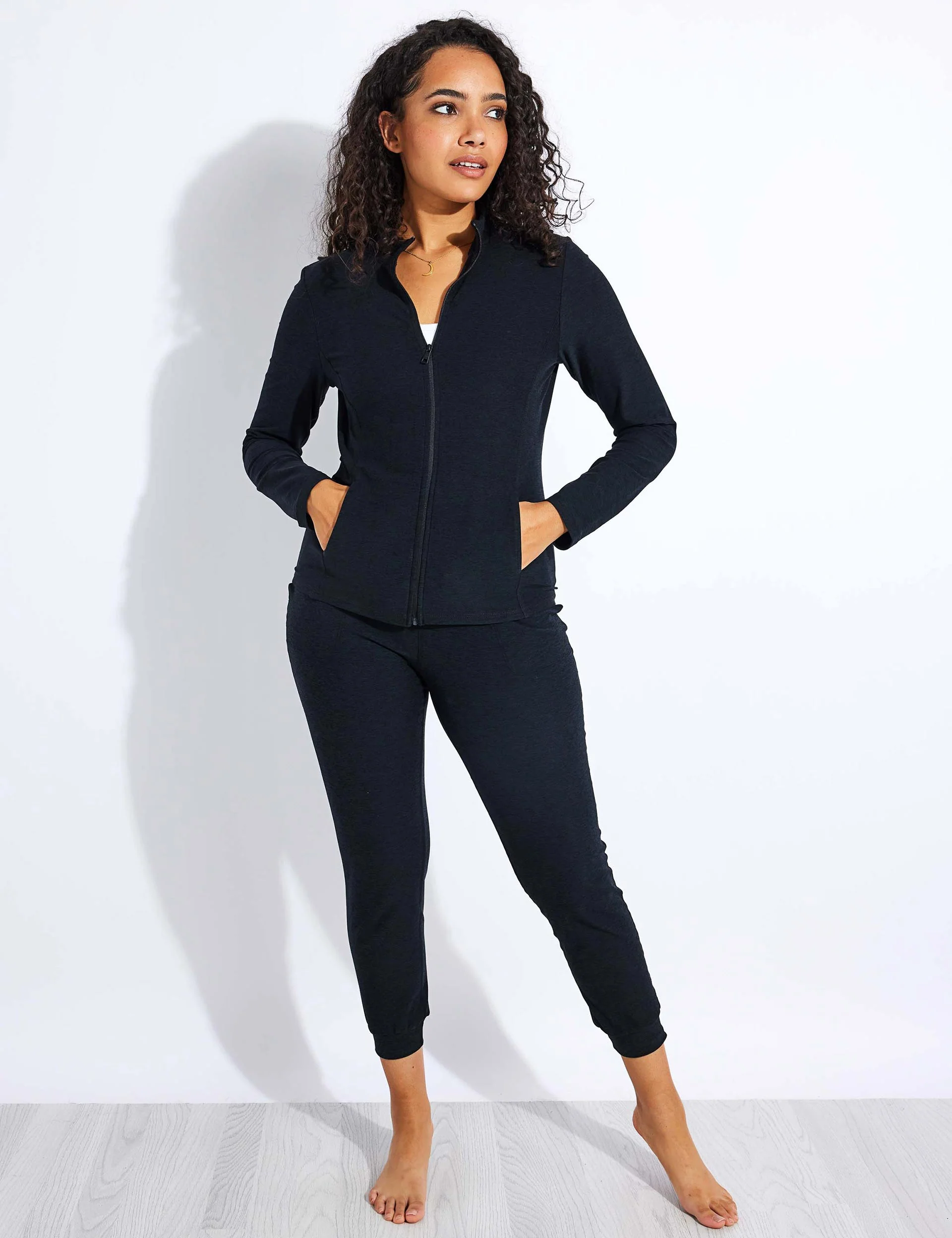 Spacedye On The Go Mock Neck Jacket - Darkest Night - Image 3