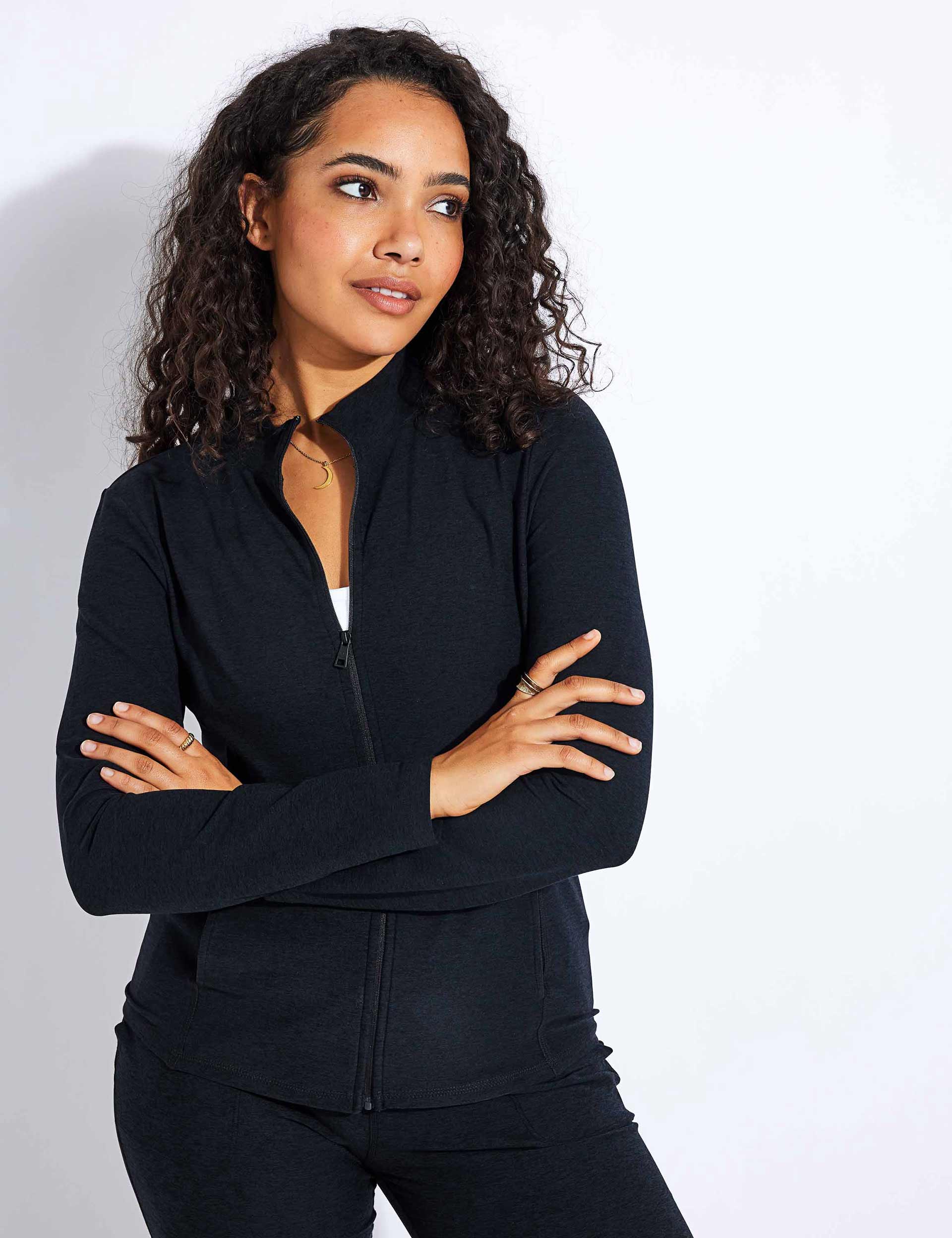 Spacedye On The Go Mock Neck Jacket - Darkest Night - Image 4