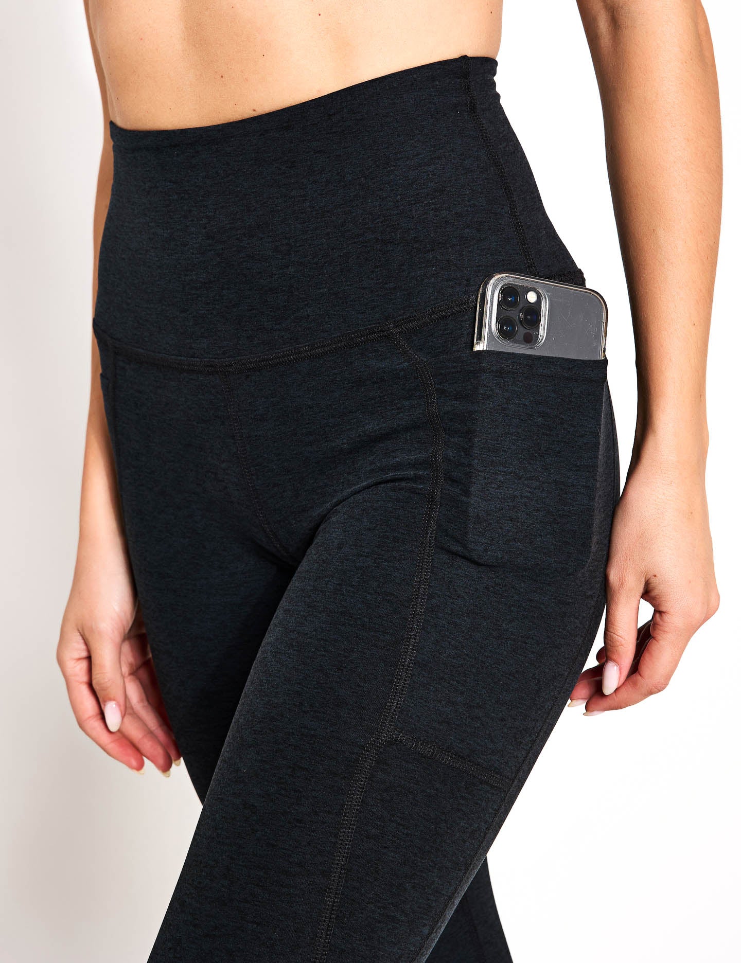 Spacedye Out Of Pocket High Waisted Midi Legging - Darkest Night - Image 3
