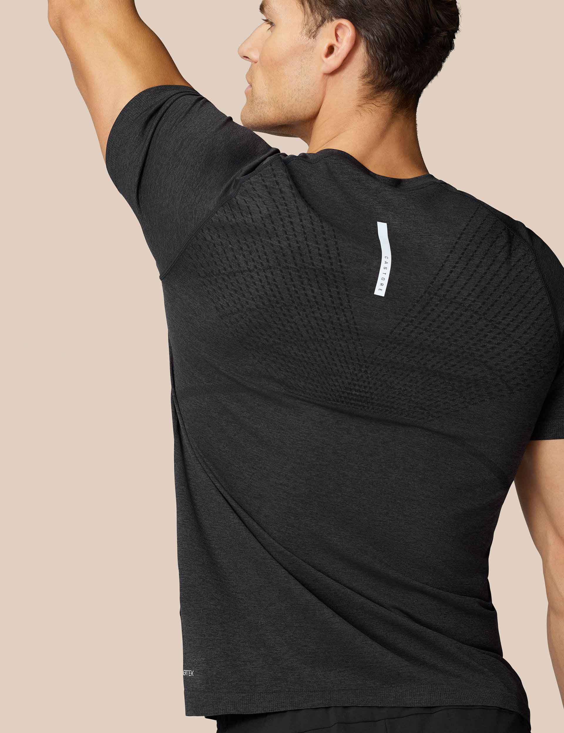 Seamless Short Sleeve T-Shirt - Black/White - Image 2