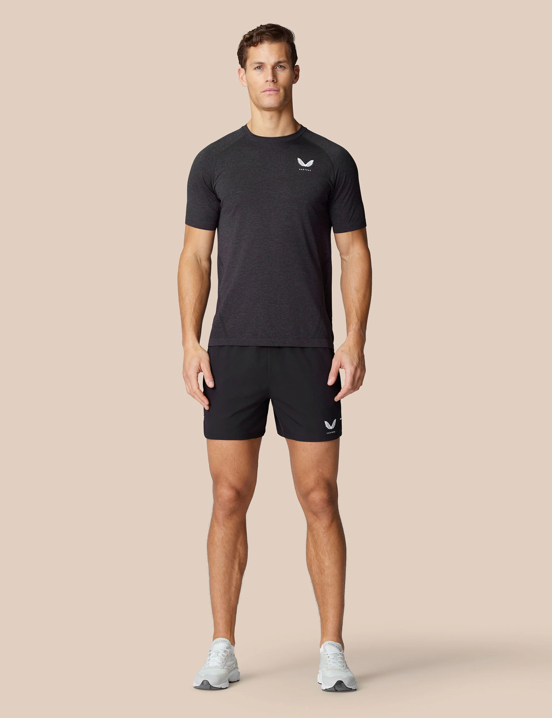 Seamless Short Sleeve T-Shirt - Black/White - Image 5