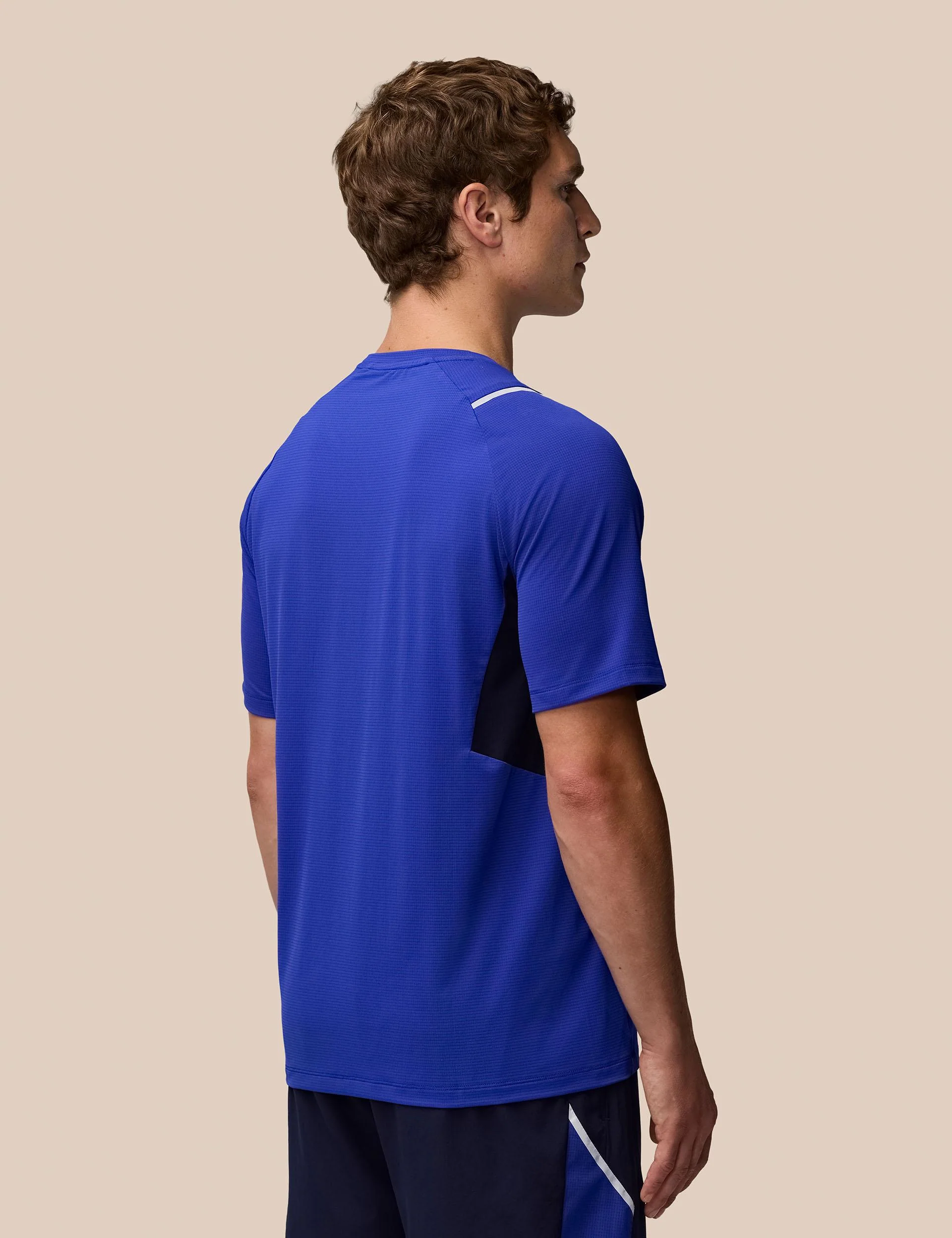 Short Sleeve T-Shirt - Azure Blue/Midnight Navy/Silver Reflective - Image 2