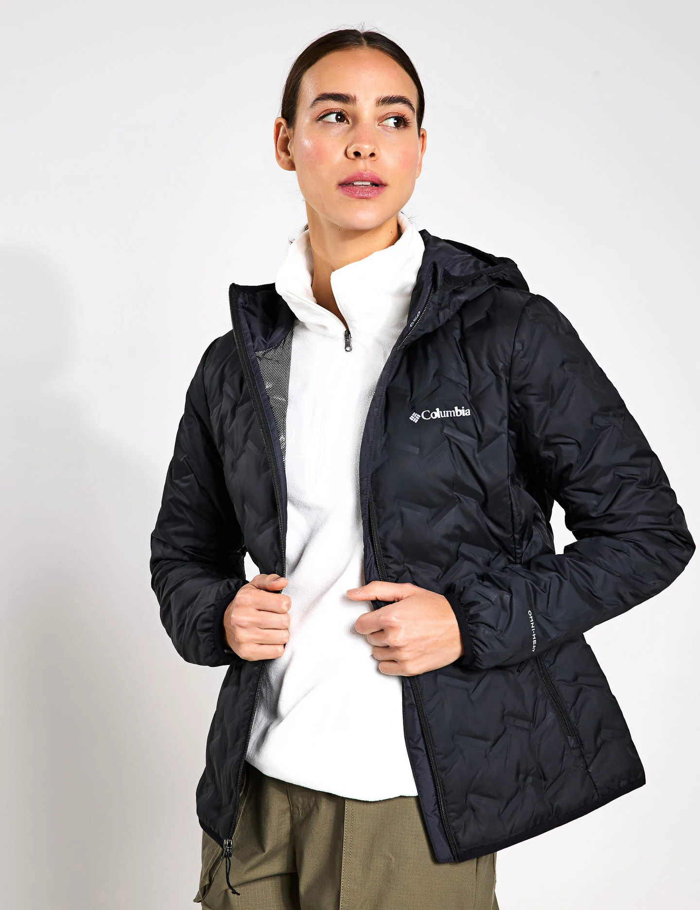 Delta Ridge II Down Hooded Jacket - Black - Image 3