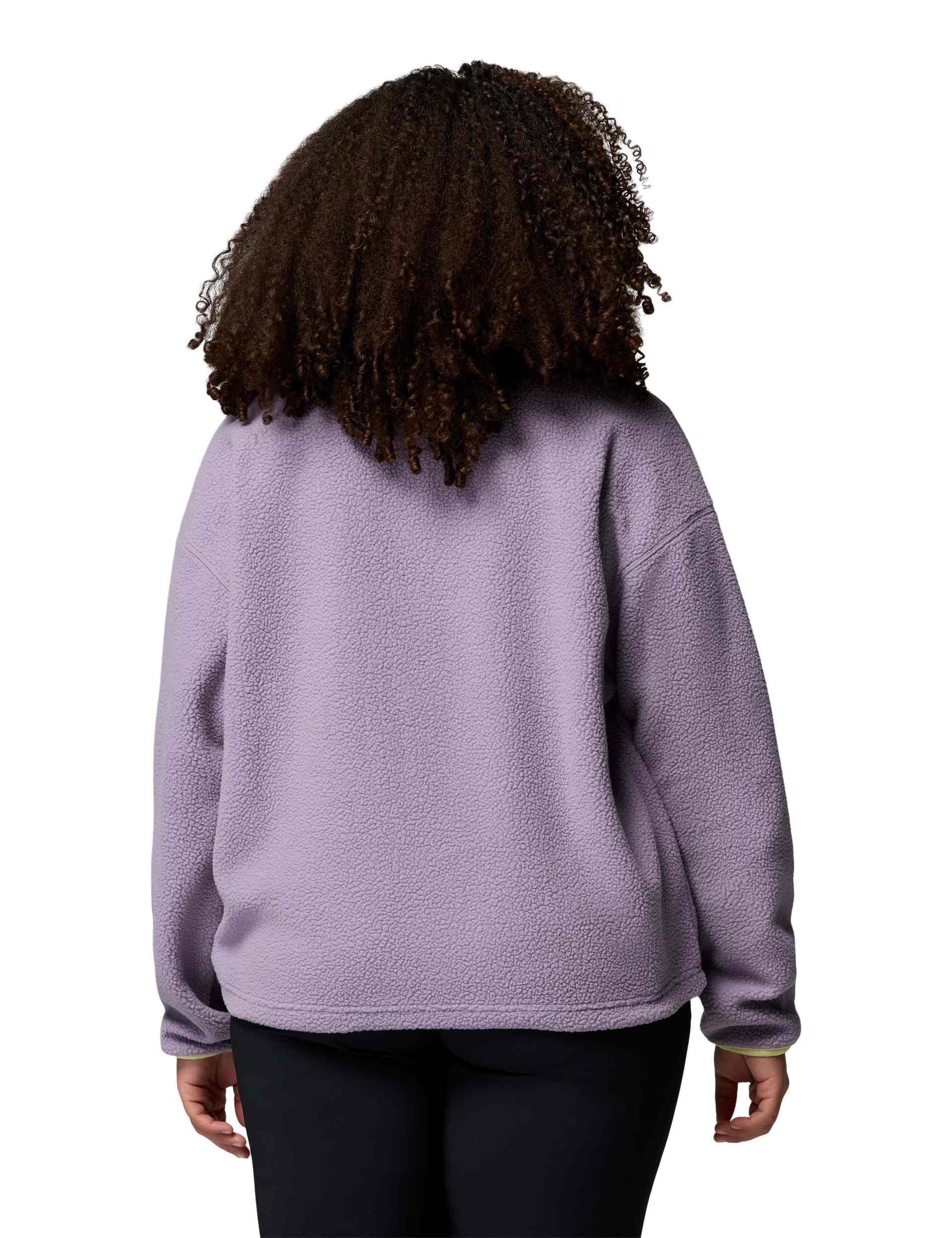Helvetia II Cropped Sherpa Half Snap Fleece - Shale Purple - Image 2