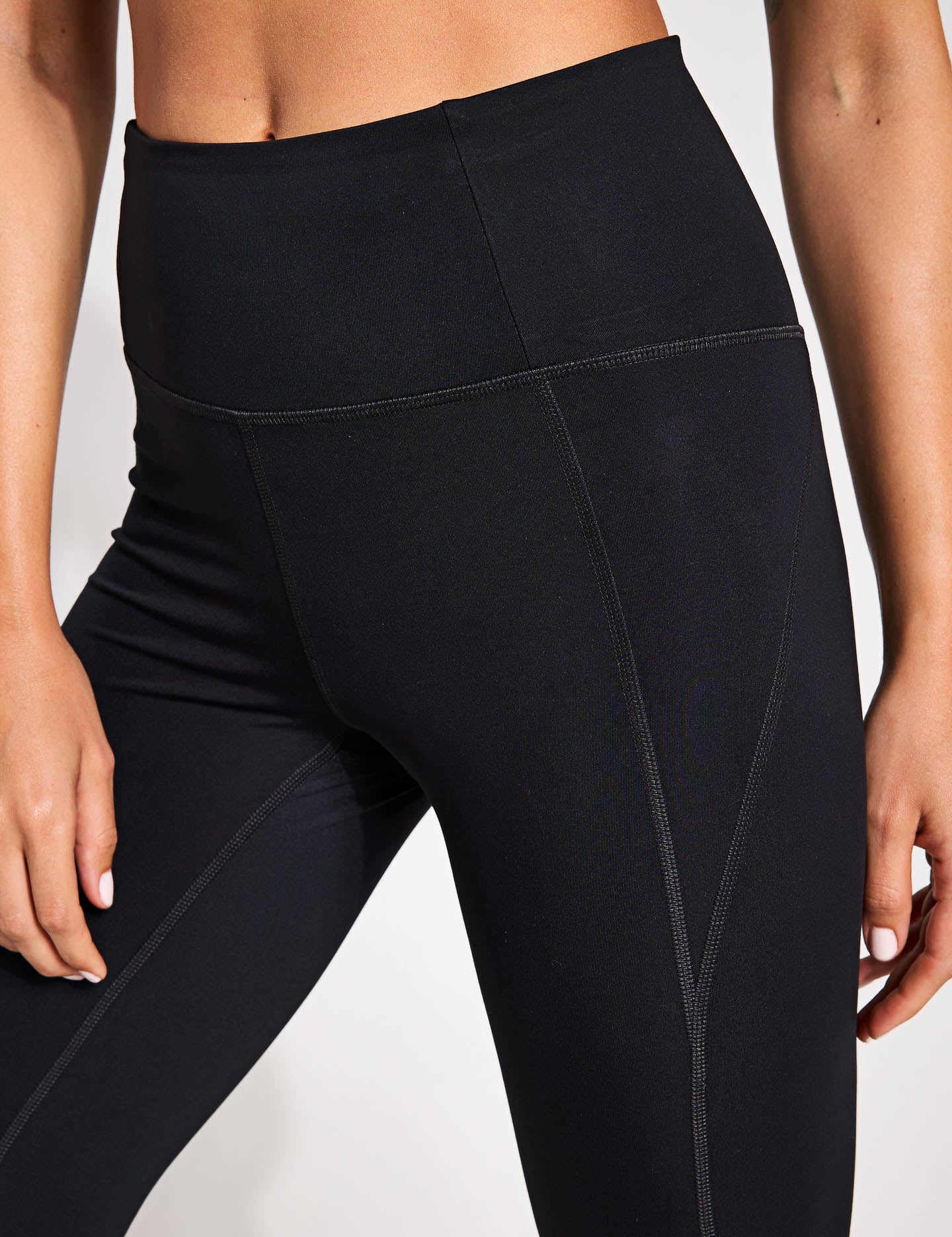 Compressive High Waisted Legging - Black - Image 3