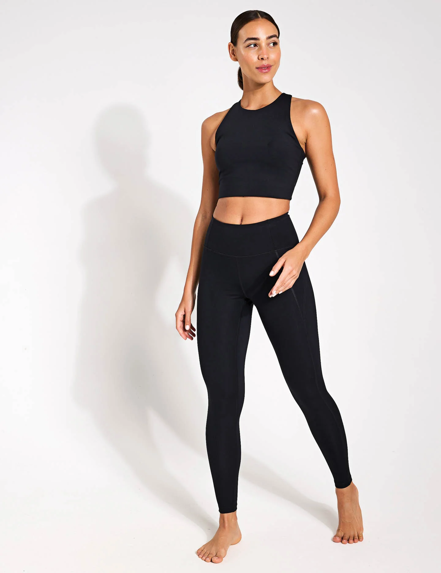 Compressive High Waisted Legging - Black - Image 4