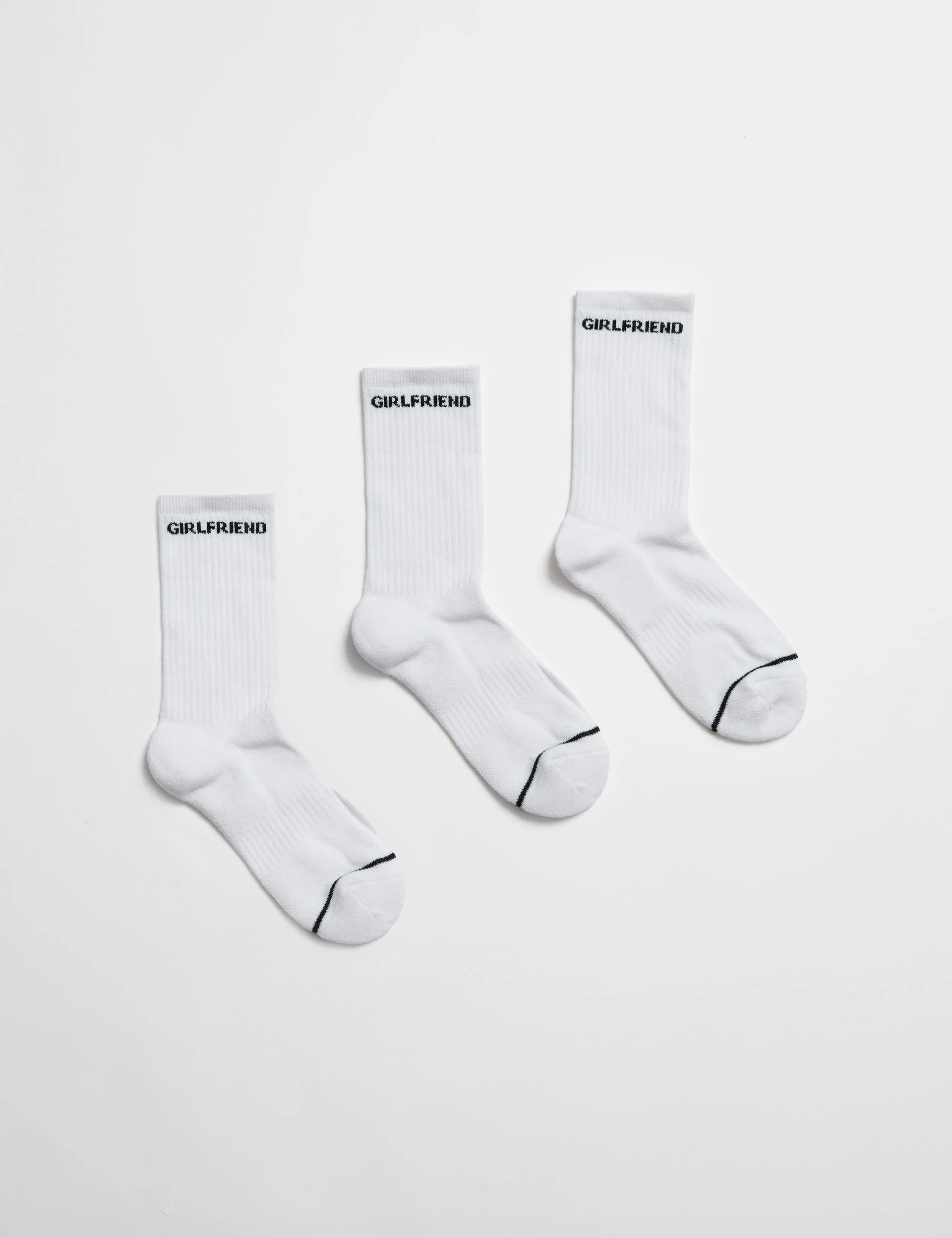 Crew Sock 3 Pack - White