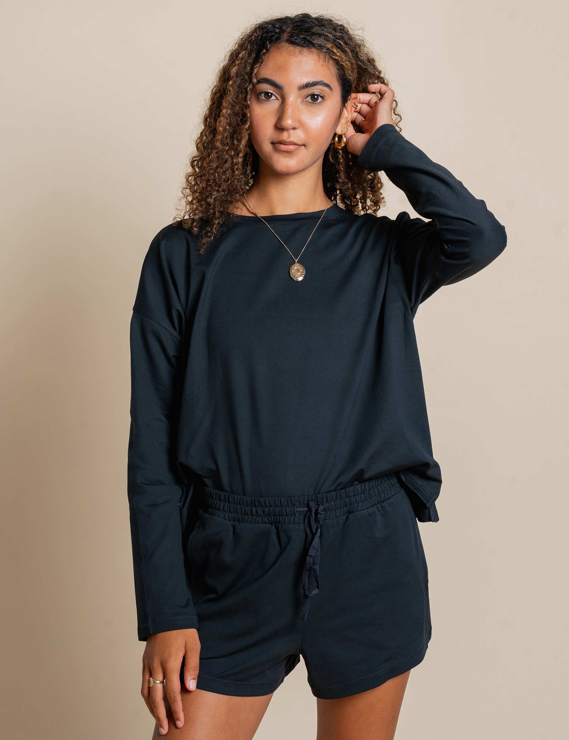 ReSet Long Sleeve Tee - Black - Image 6