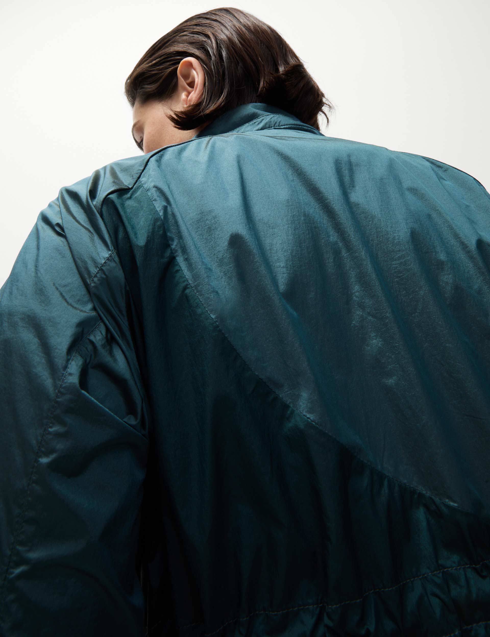 Iridescent Hooded Running Jacket with Stormwear - Dark Turquoise - Image 3