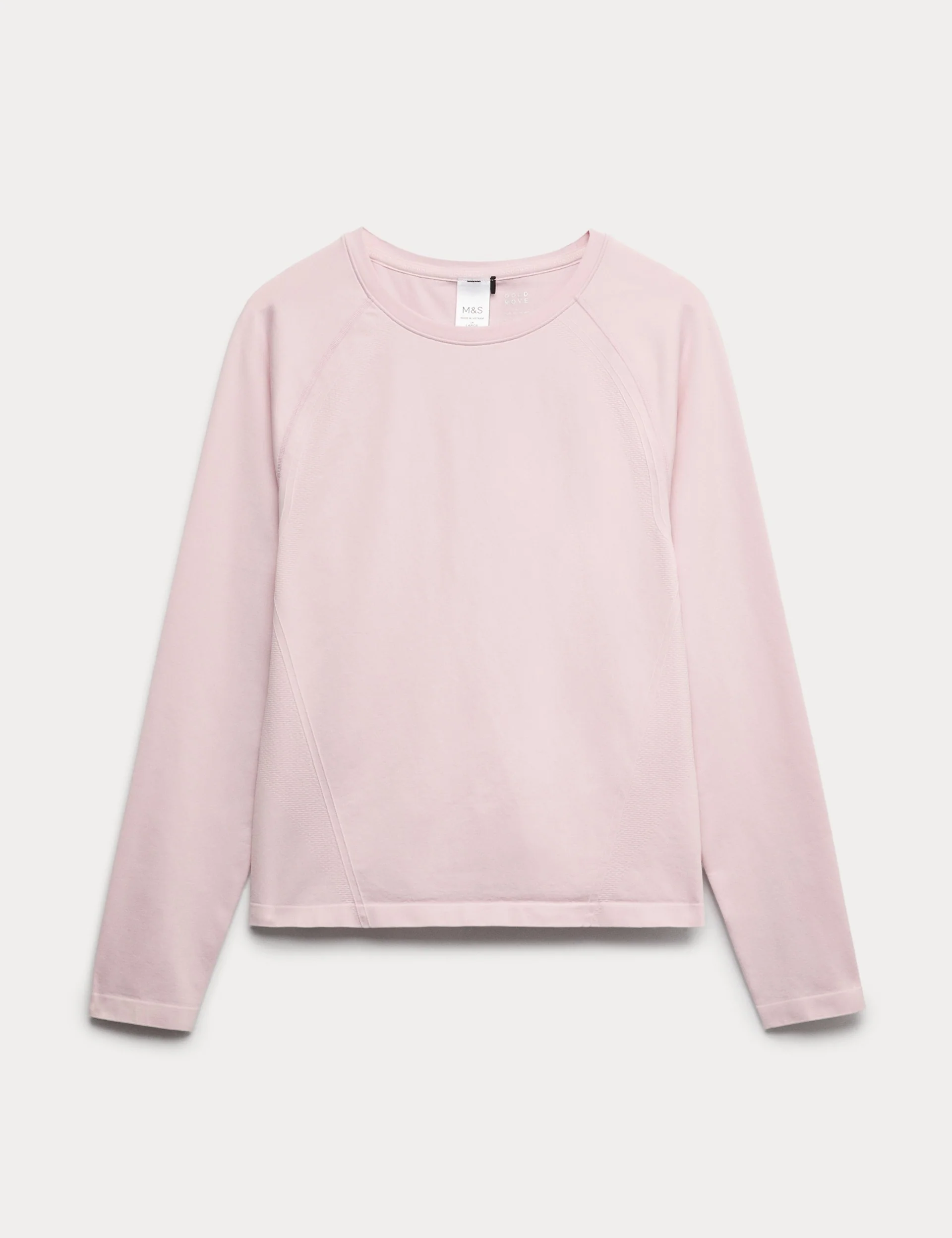 Jacquard Crew Neck Top - Pale Pink - Image 5