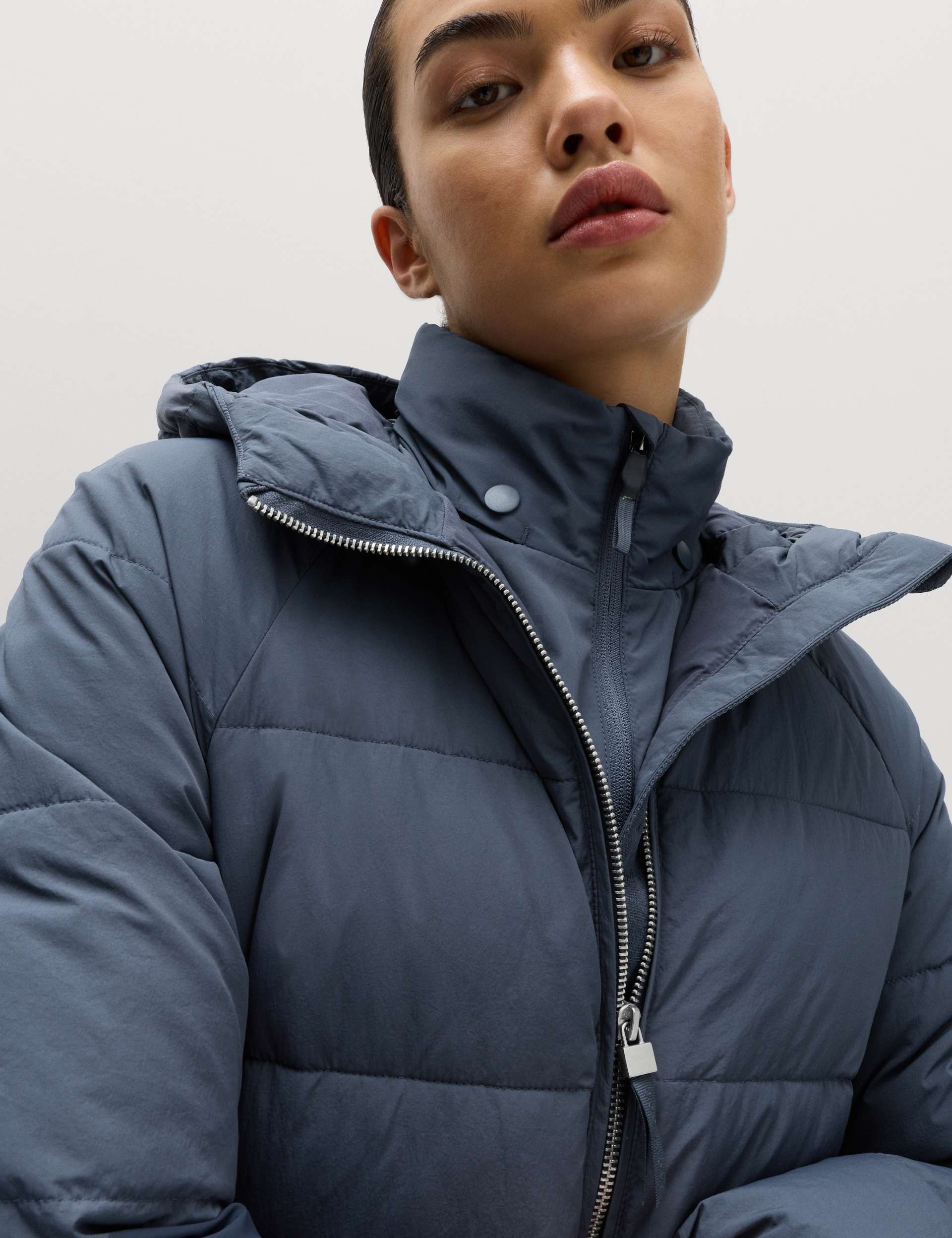Stormwear Hooded Longline Puffer Jacket - Nightshade - Image 3