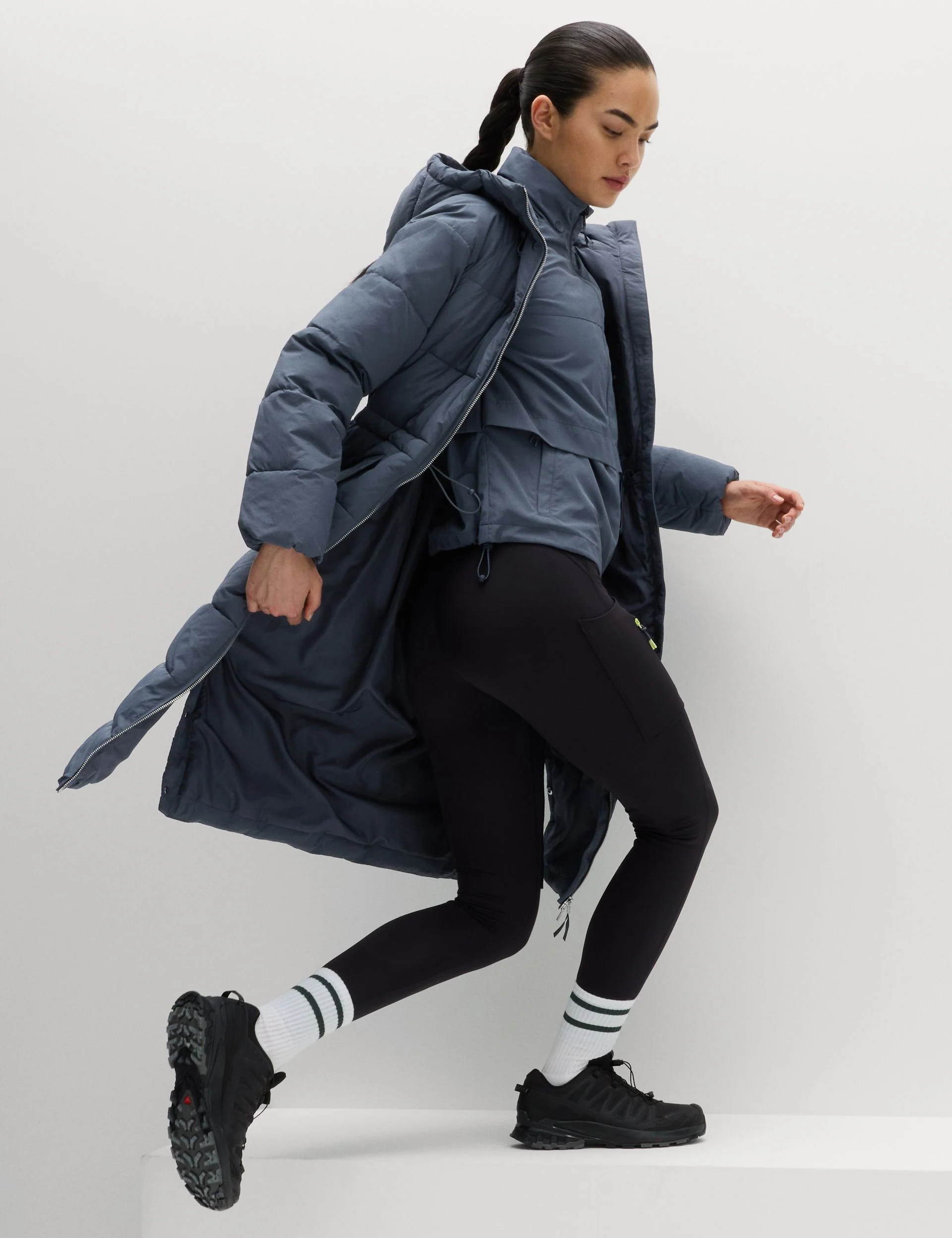 Stormwear Hooded Longline Puffer Jacket - Nightshade - Image 6