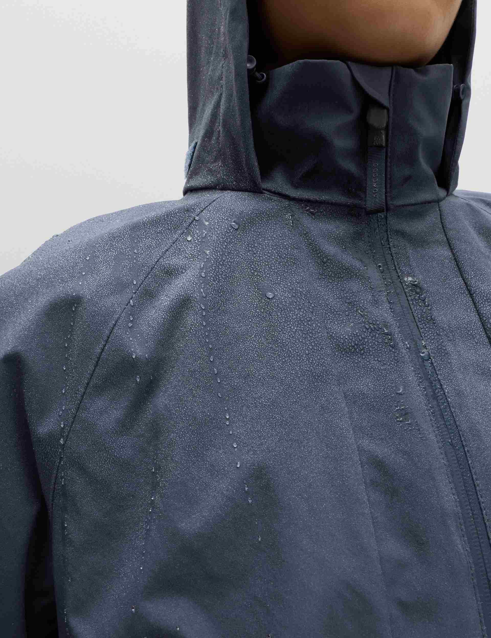 Waterproof Hooded Longline Jacket - Nightshade - Image 4
