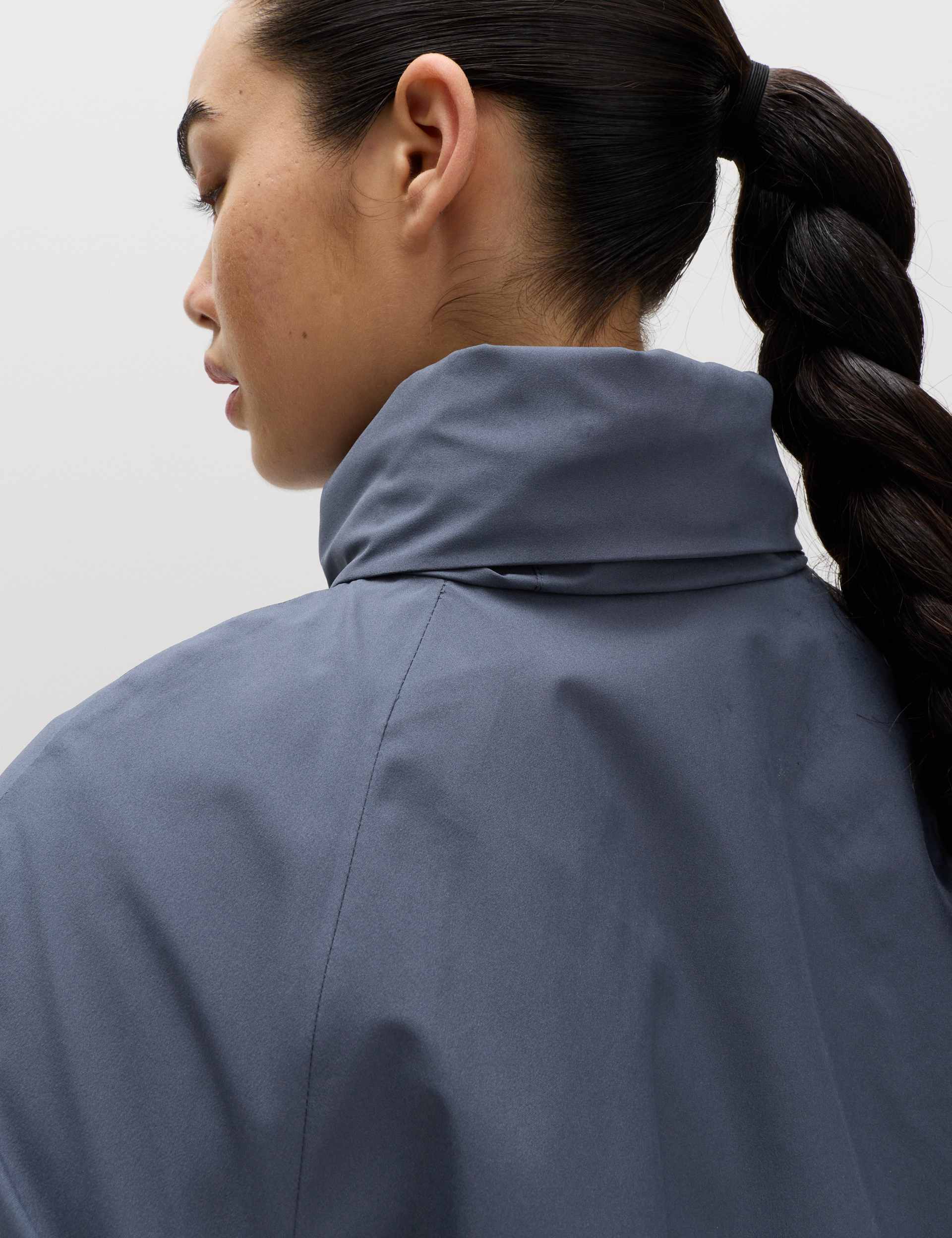Waterproof Hooded Longline Jacket - Nightshade - Image 5