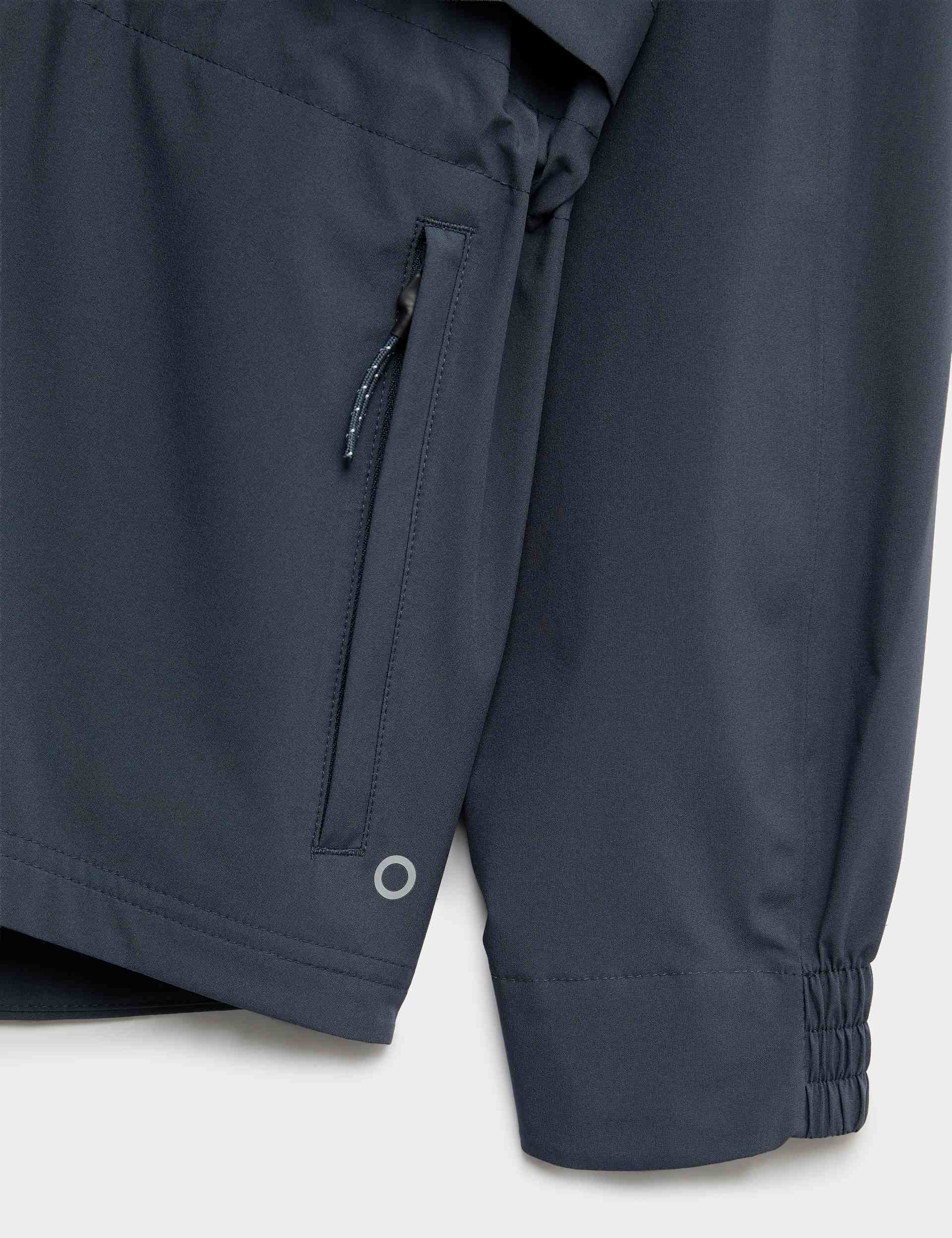 Waterproof Hooded Longline Jacket - Nightshade - Image 7