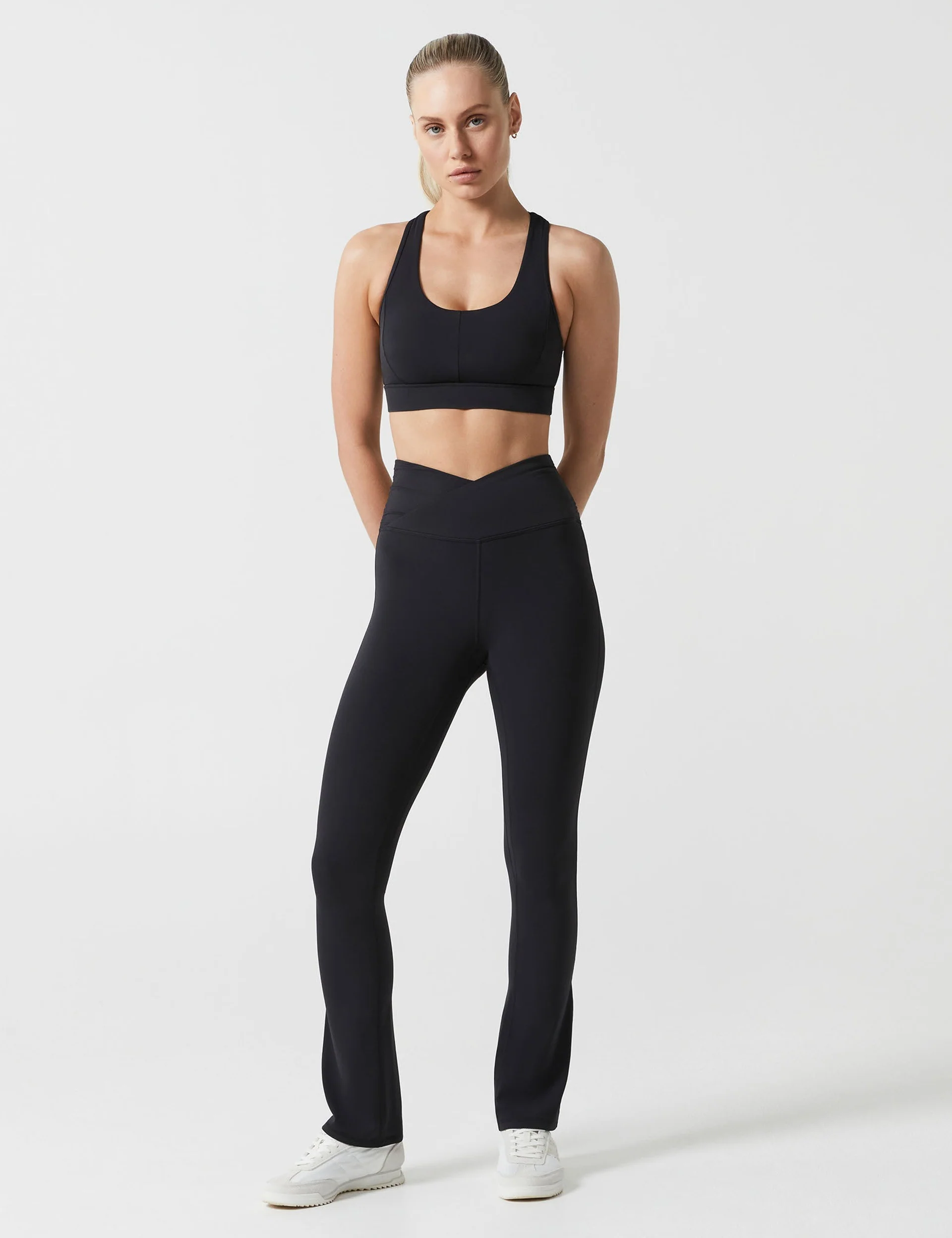 Harlow Cloud-Core Bootleg Legging - Black - Image 7
