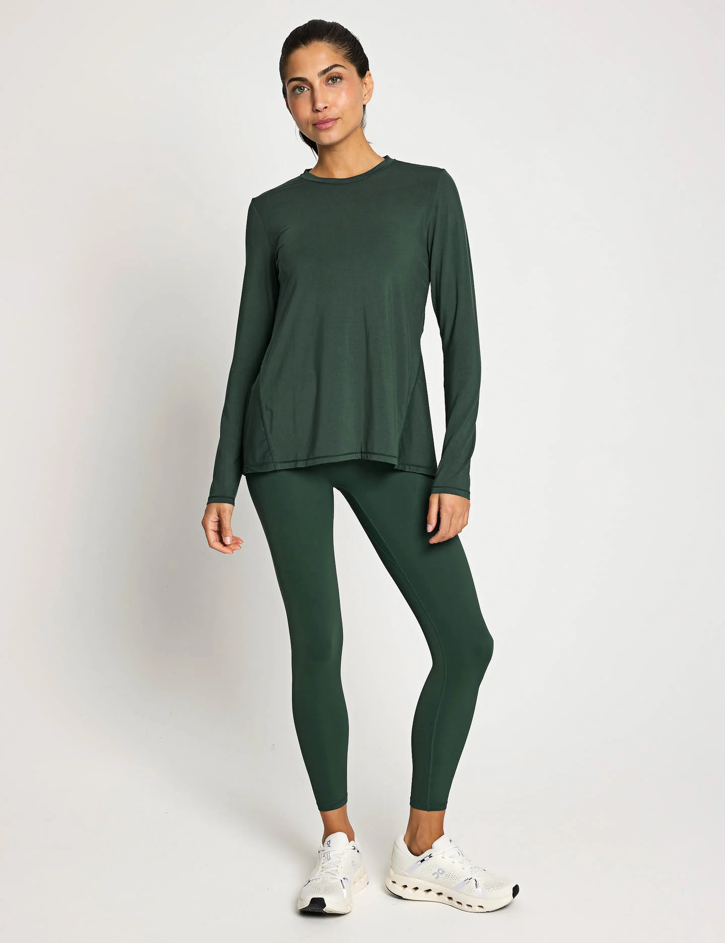 Kendall Long Sleeve Top - Deep Green - Image 4
