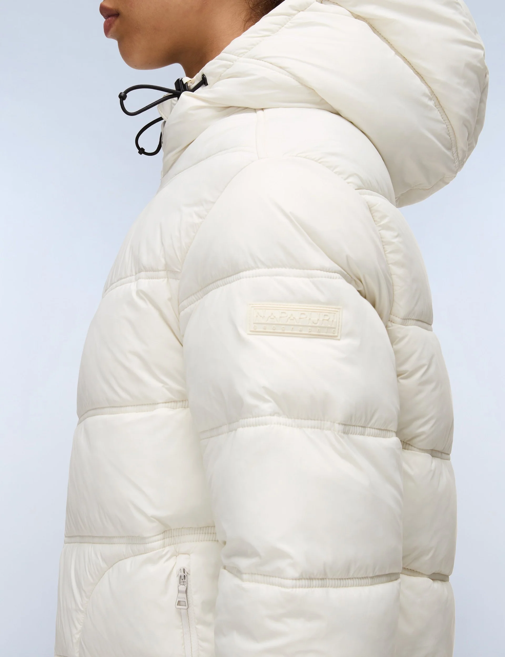 Ega Long Puffer Jacket - Beige - Image 5