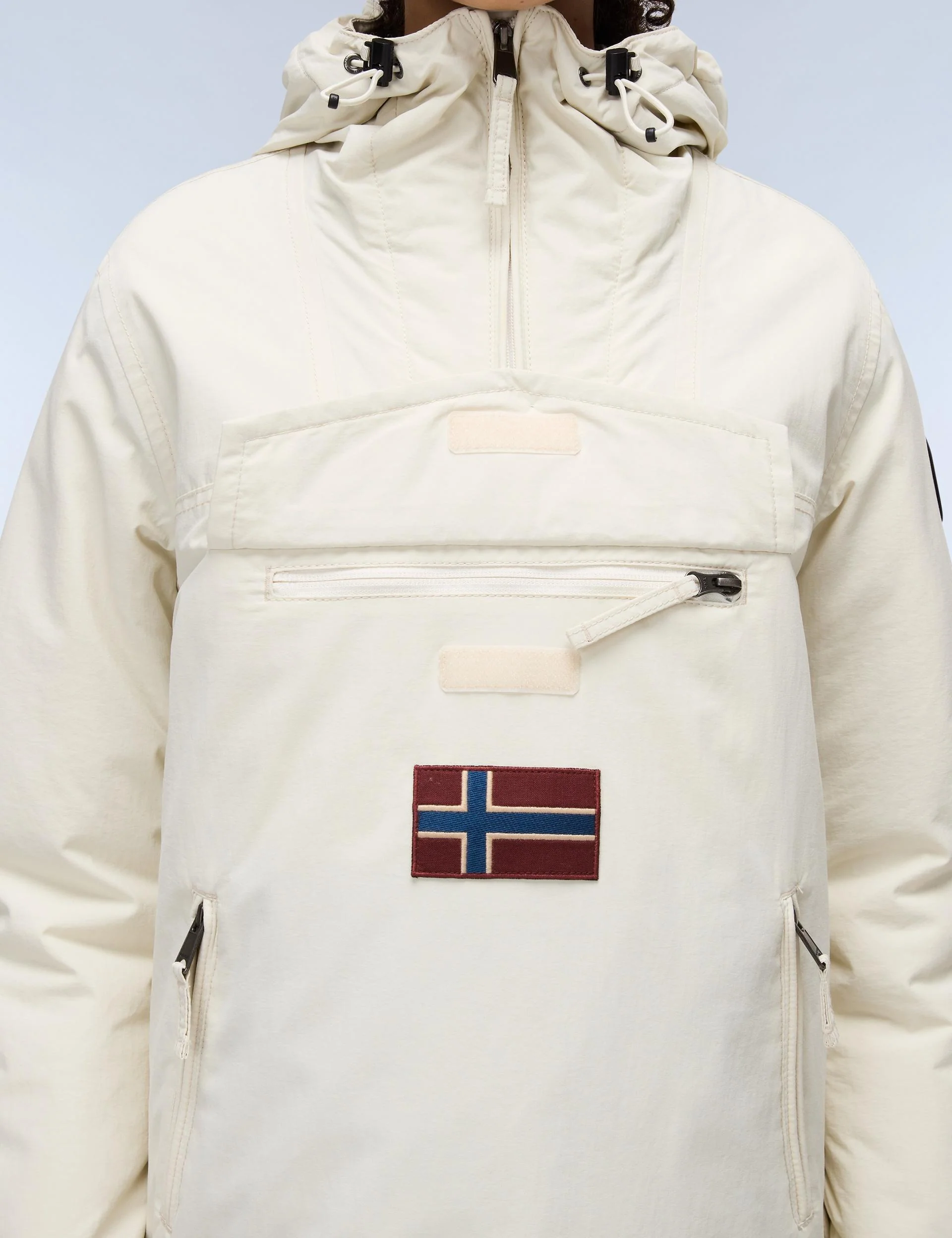 Rainforest Pocket Winter Anorak Jacket - Beige - Image 5