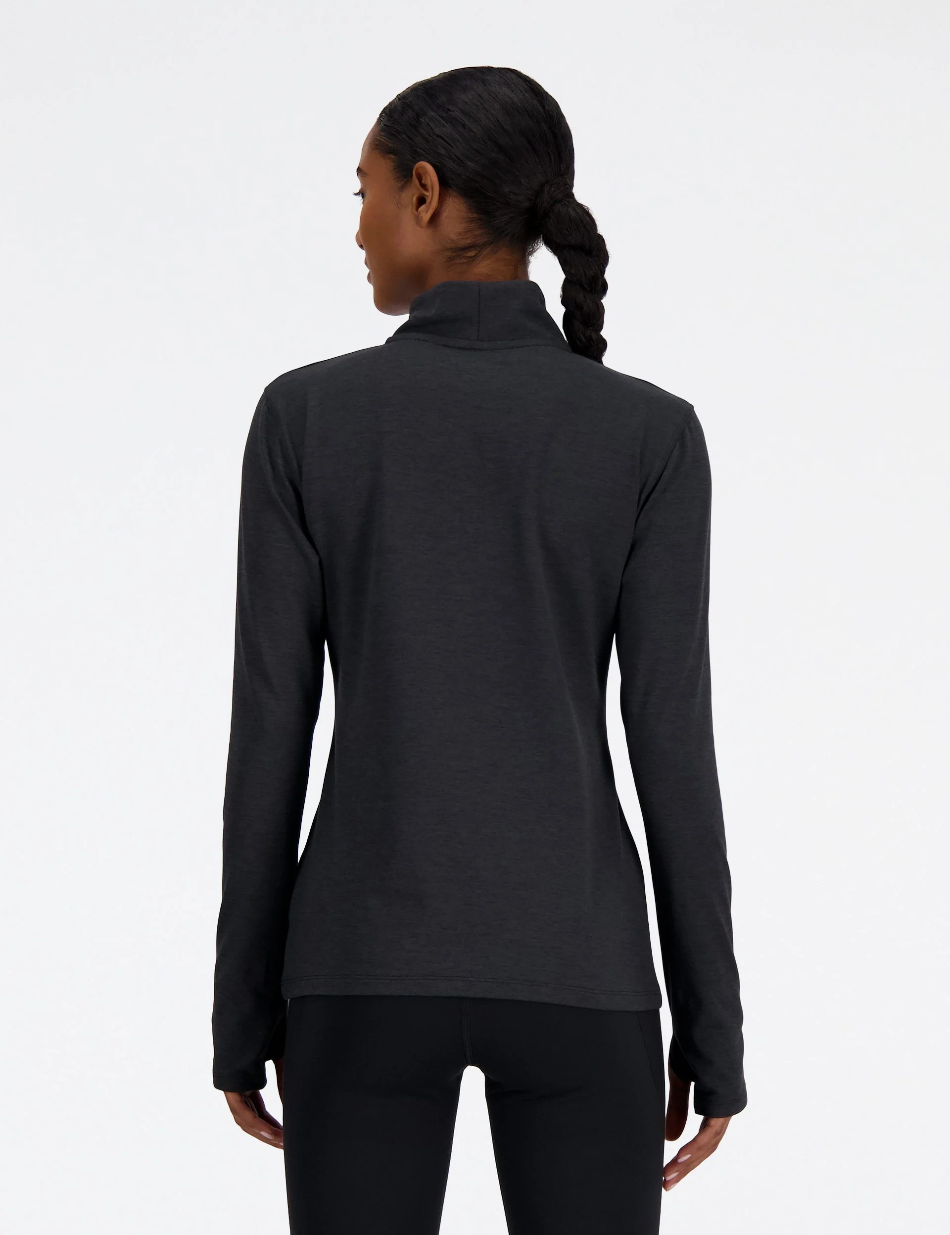 Sport Essentials Space Dye 1/4 Zip - Black Heather - Image 3