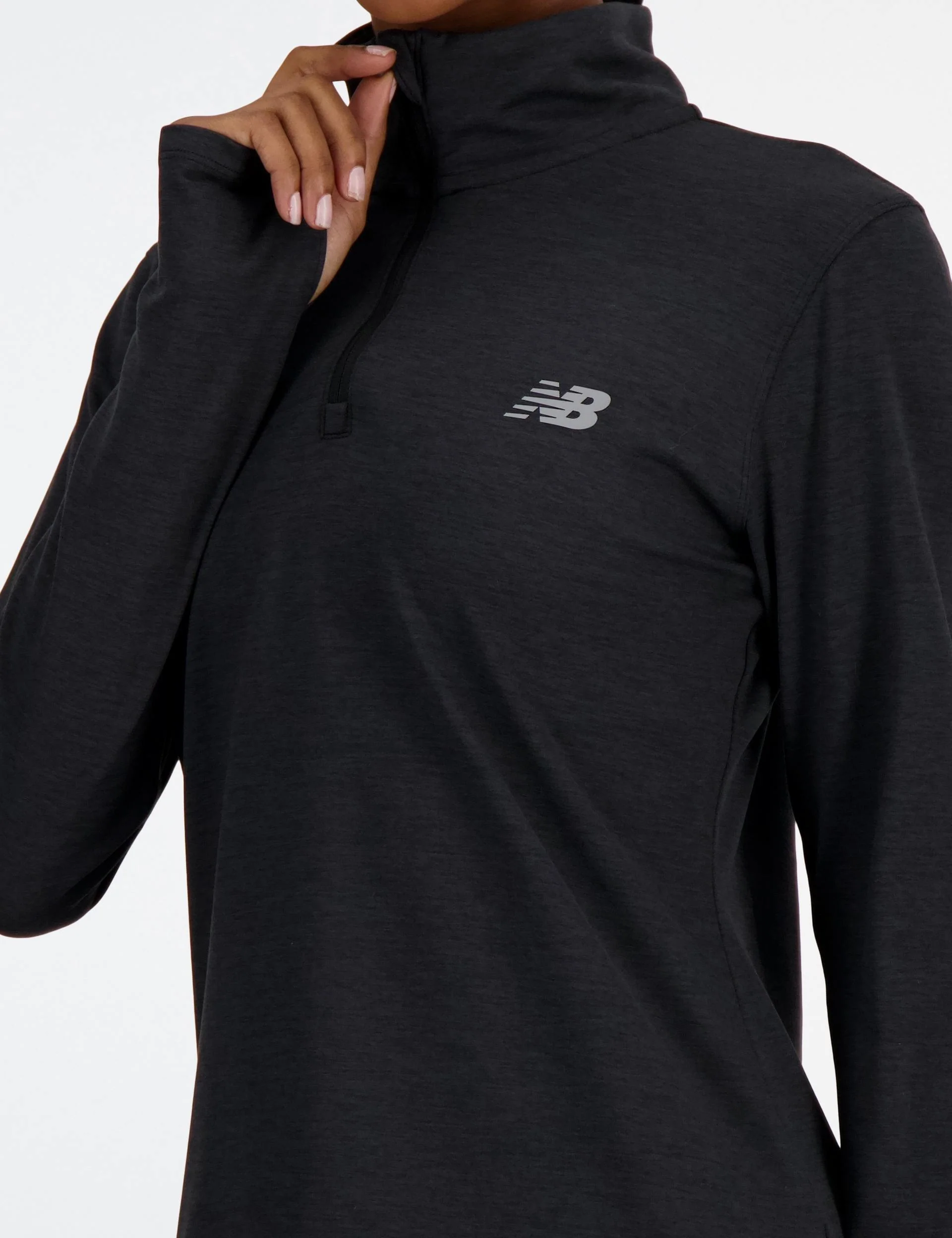 Sport Essentials Space Dye 1/4 Zip - Black Heather - Image 4