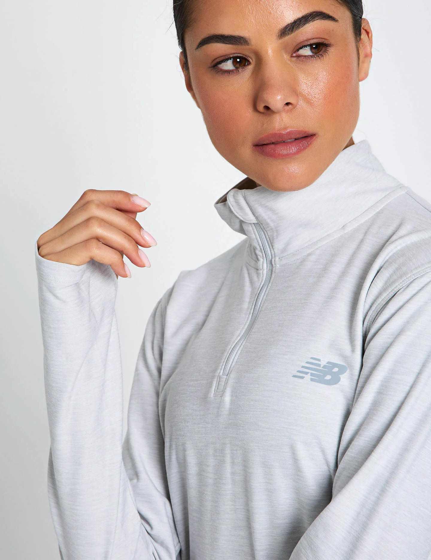 Sport Essentials Space Dye Quarter Zip - Ash Heather - Image 3
