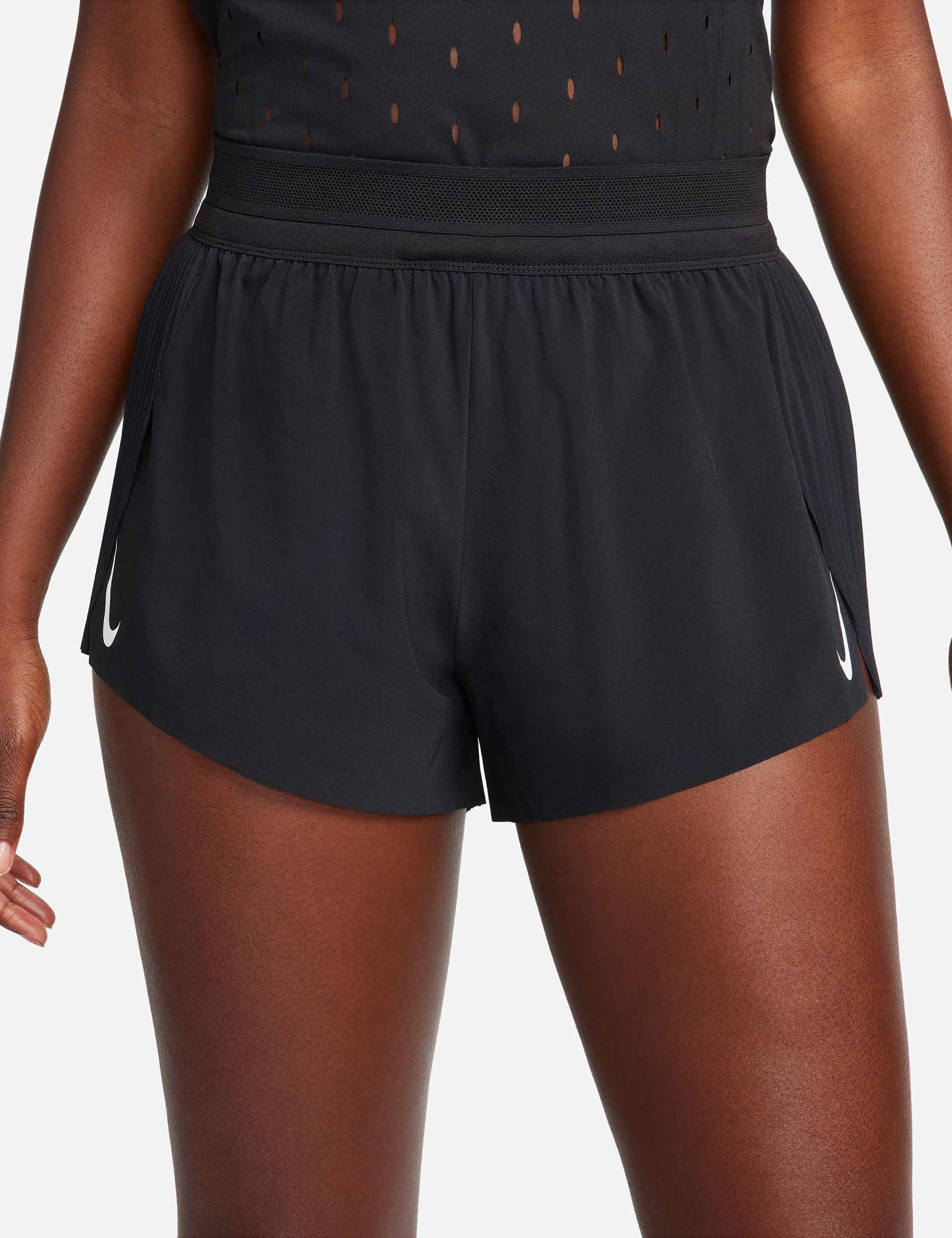 AeroSwift Dri-FIT ADV 3" Running Shorts - Black/White - Image 2