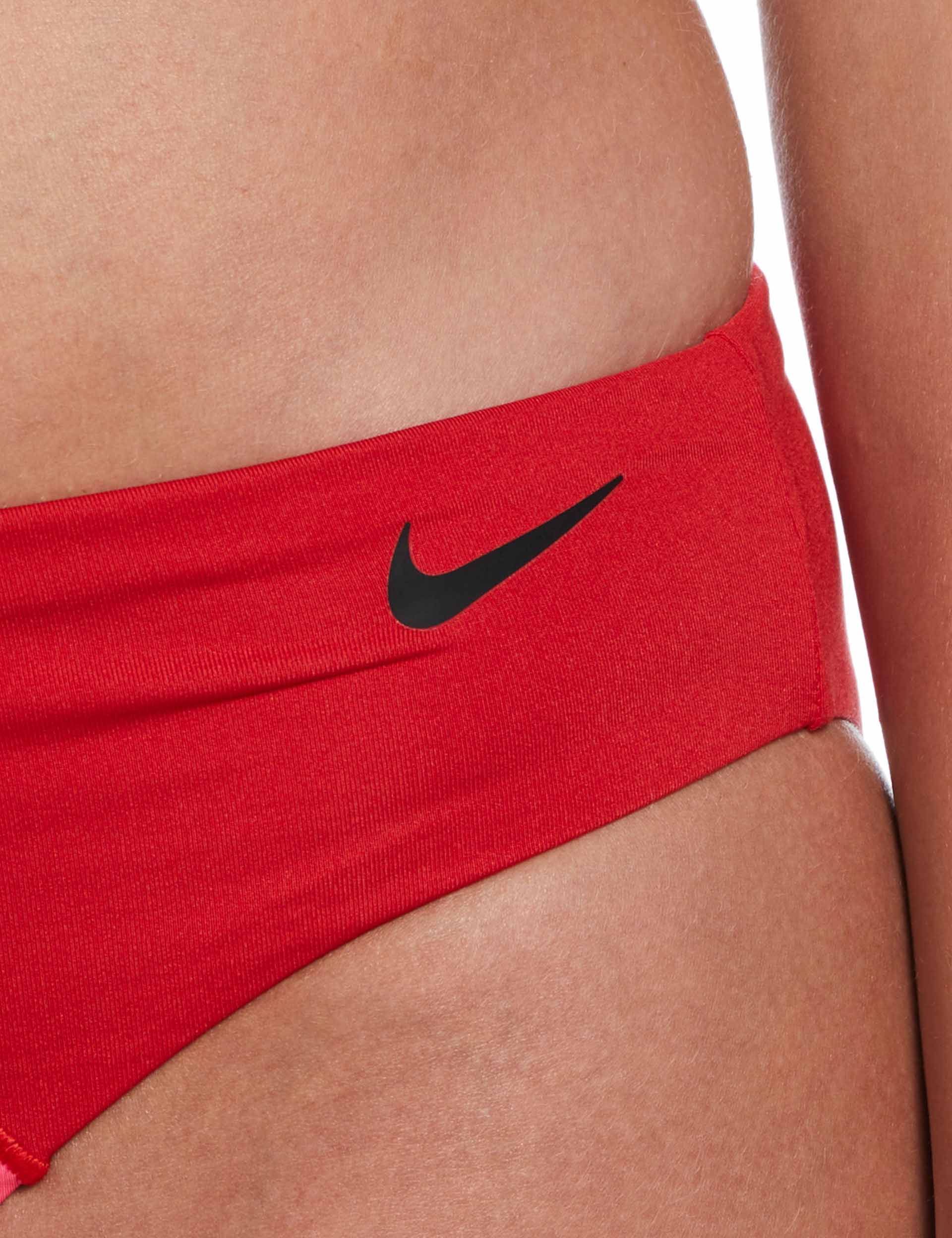 Colour Block Hipster Bikini Bottom - University Red - Image 3