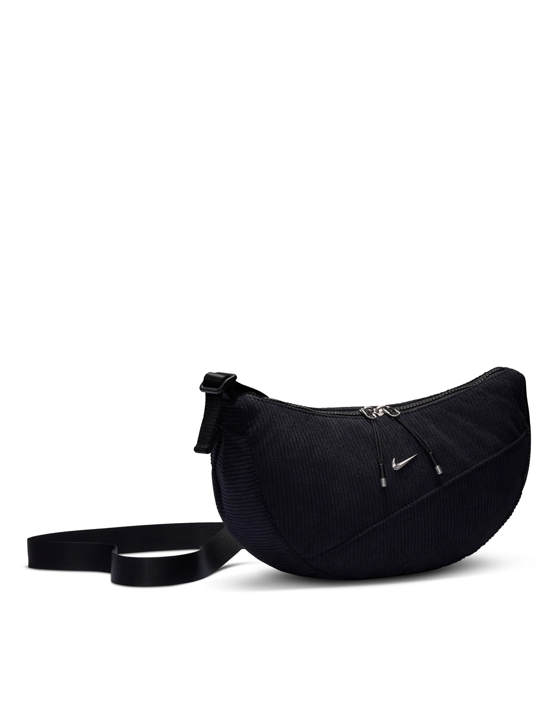 Crescent Crossbody Bag - Black/Silver - Image 5